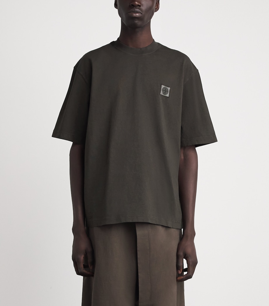 Stone Island Mens Cotton Logo T-Shirt Image 4