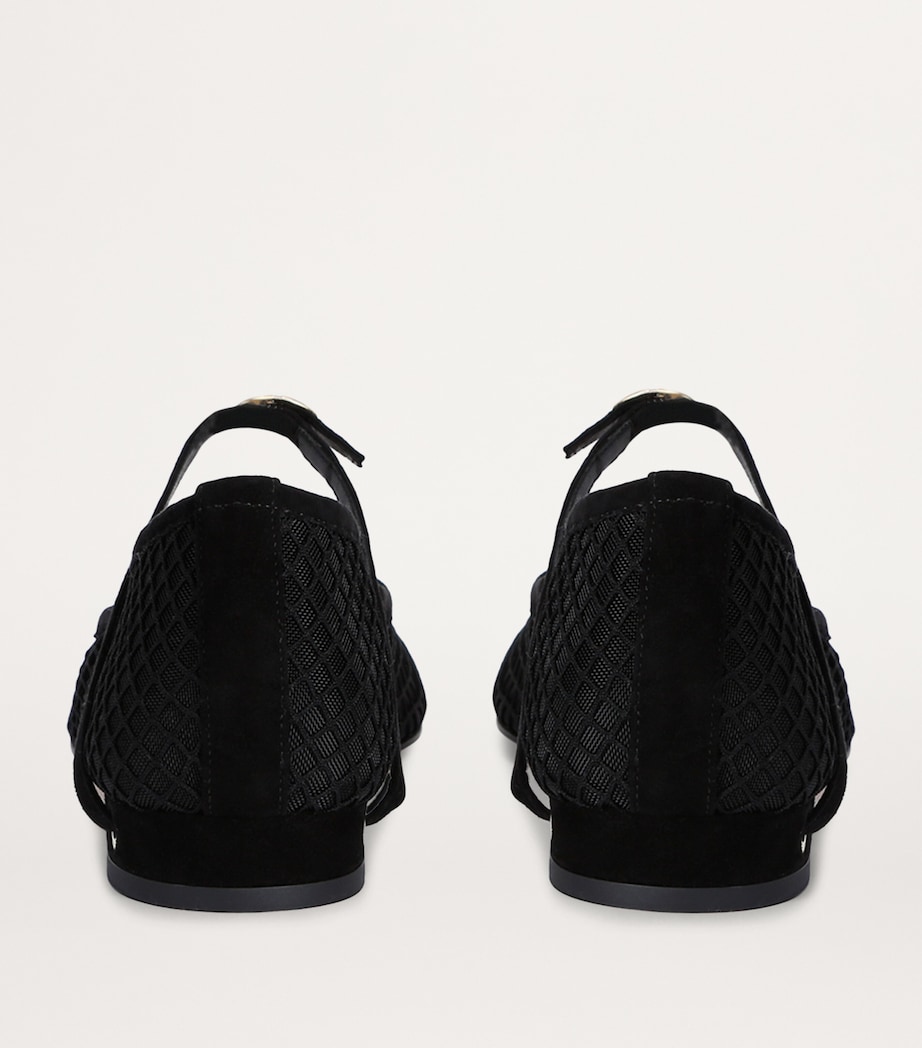 Suede Paolo Ballet Flats BLACK Image 2