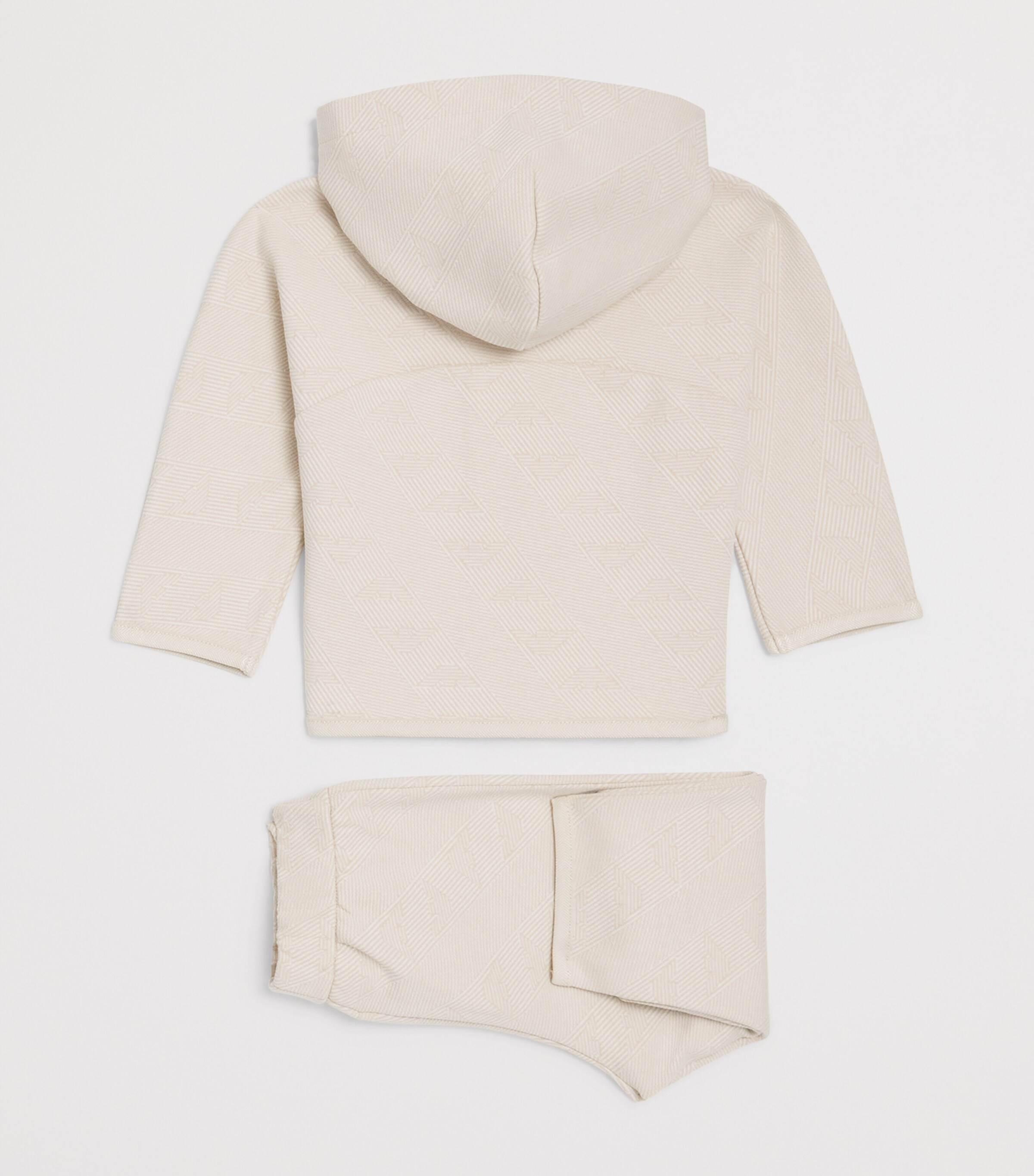 Emporio Armani Kids Logo Hoodie and Sweatpants Set (6-36 Months) French Oak Image 2