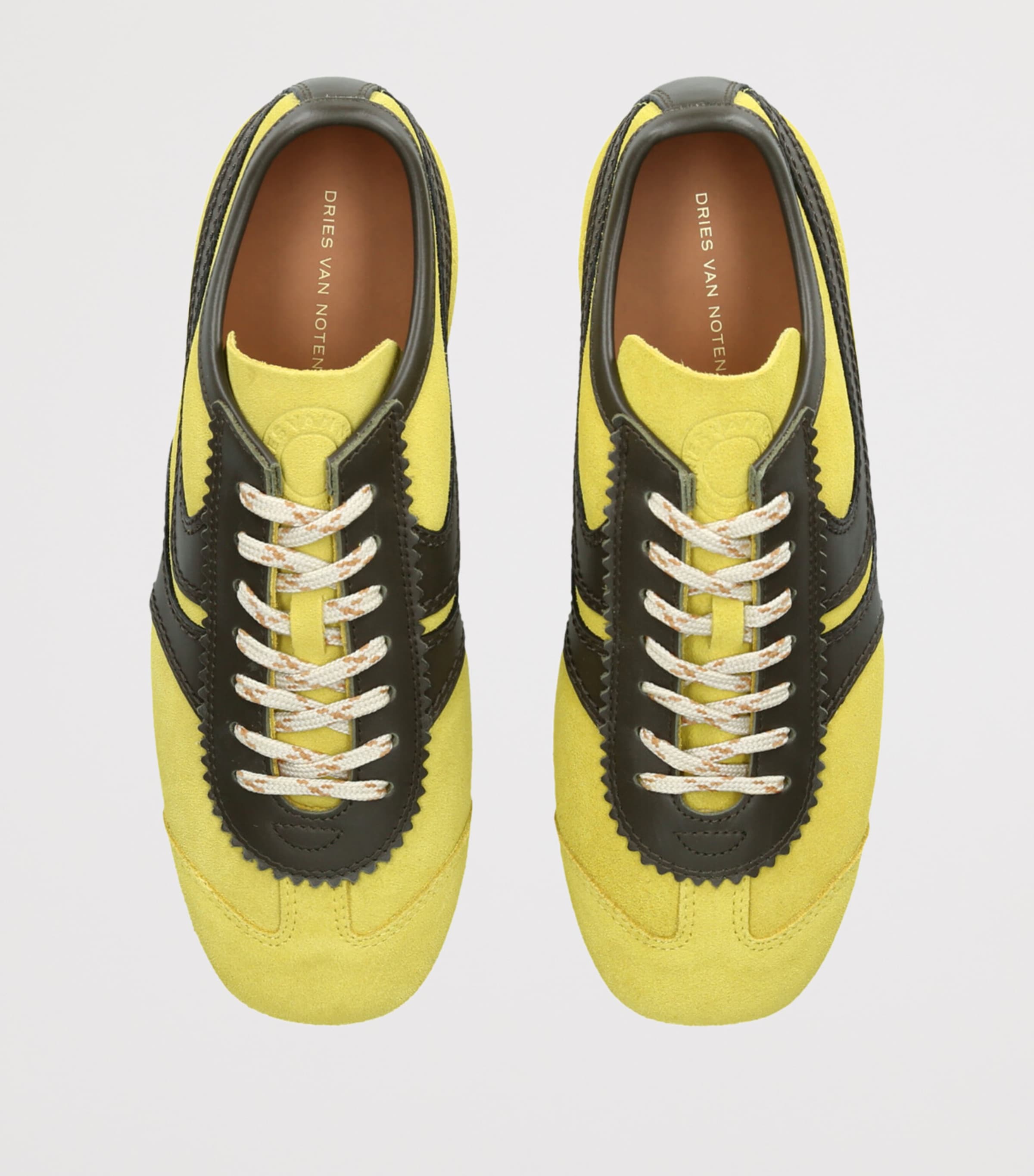 DRIES VAN NOTEN Yellow Suede Dustin Sneakers | Harrods US
