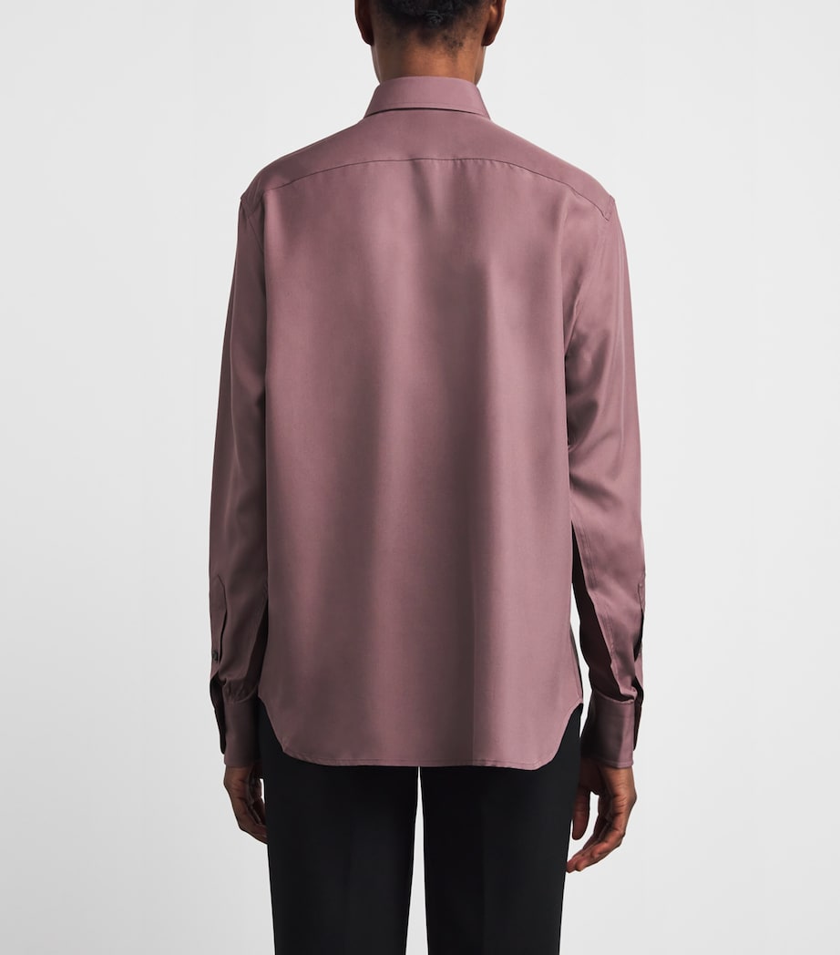 Brioni Womens Silk Button-Up Shirt Image 5