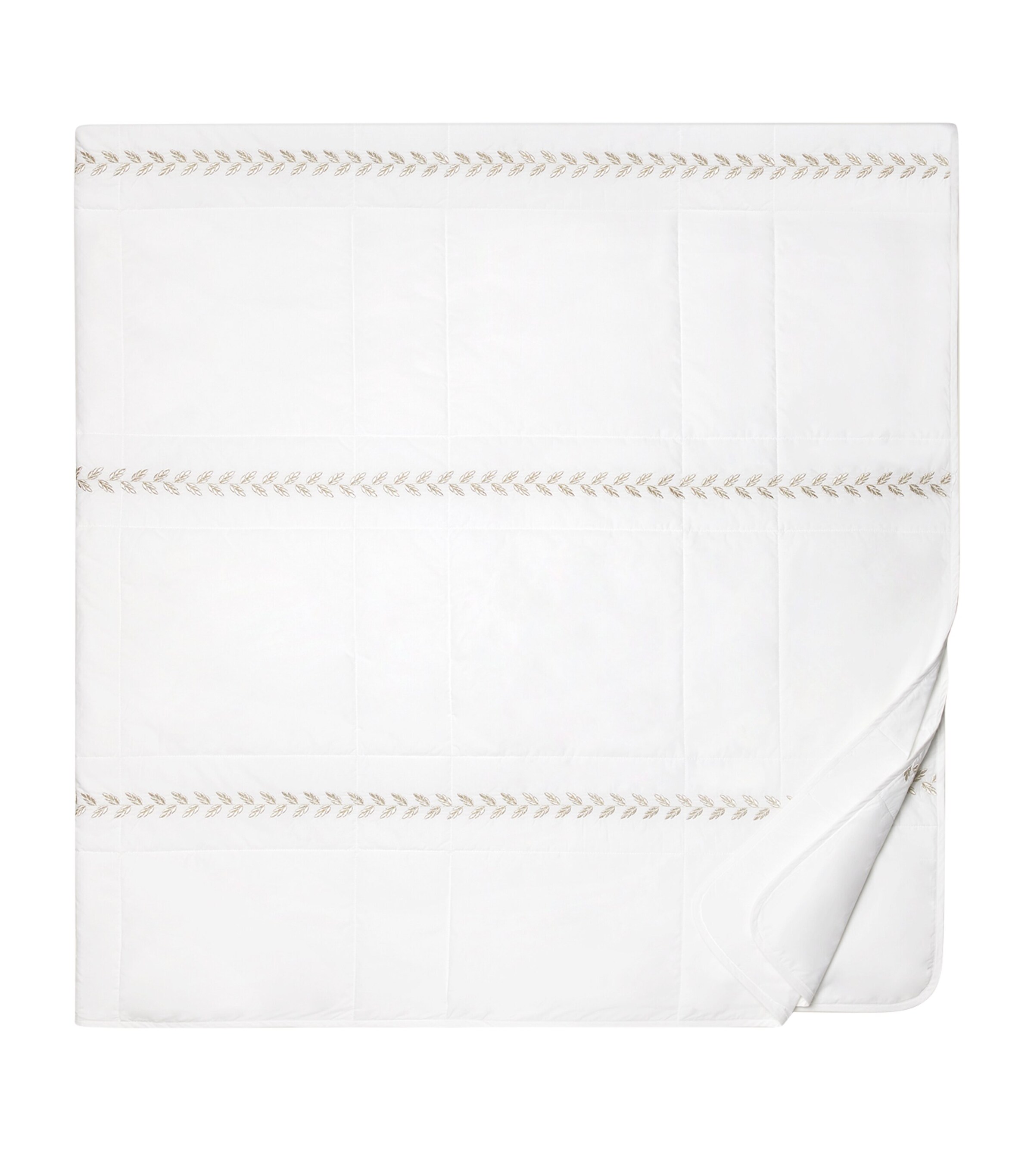 Pratesi Federico King Bedspread (240cm x 260cm) Wht/antique Svr Image 5