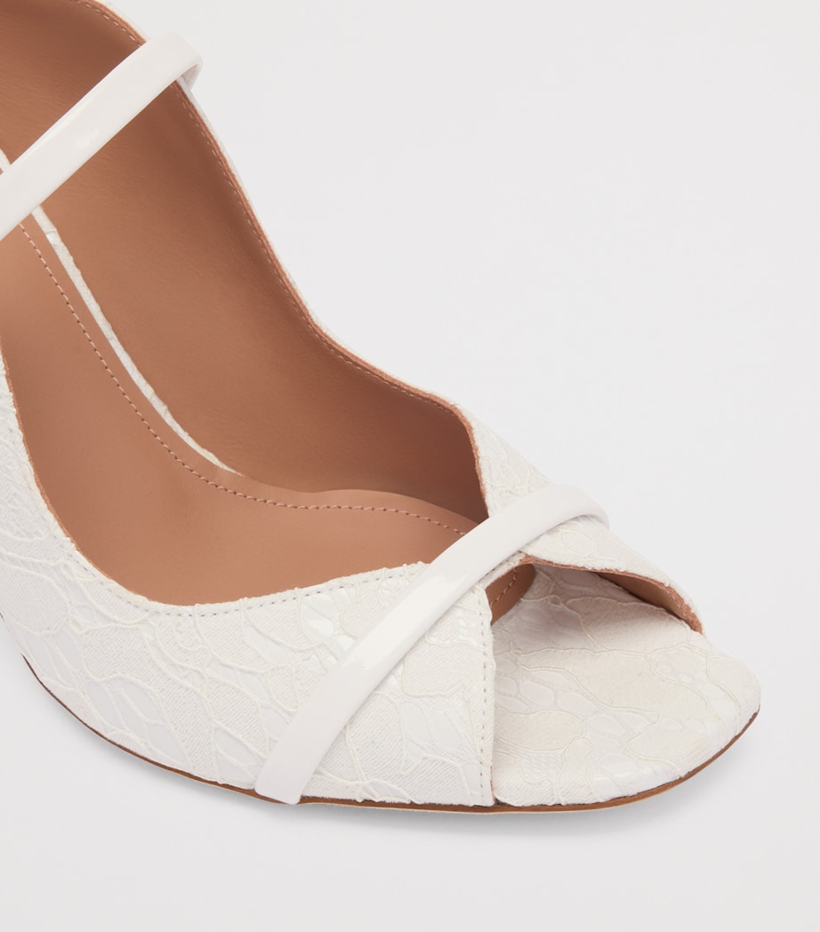 Lace Noah Heeled Sandals 70 WHITE Image 5