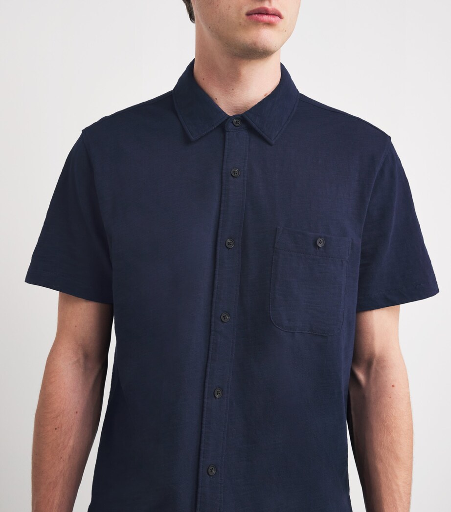 PAIGE Mens Cotton Jersey Carillo Shirt Deep Anchor Image 6