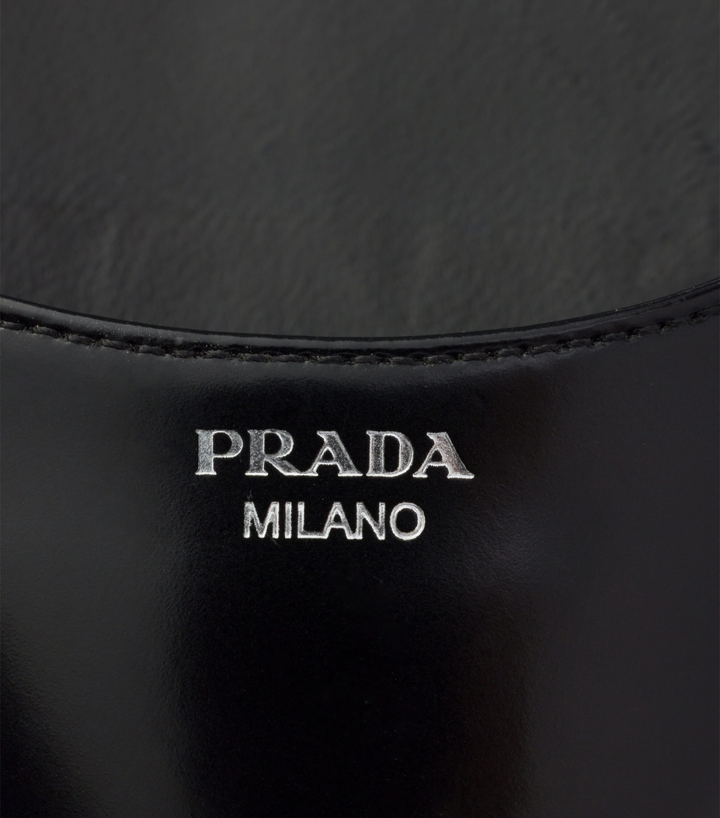 Prada Brushed Leather Slingback Pumps 55 Black Image 6