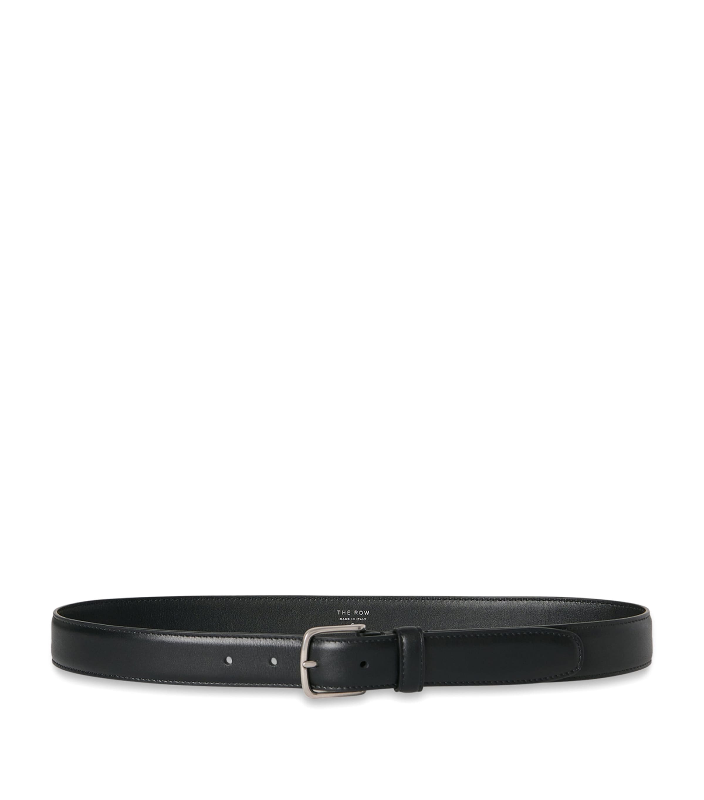 The Row Classic Leather Belt In Black