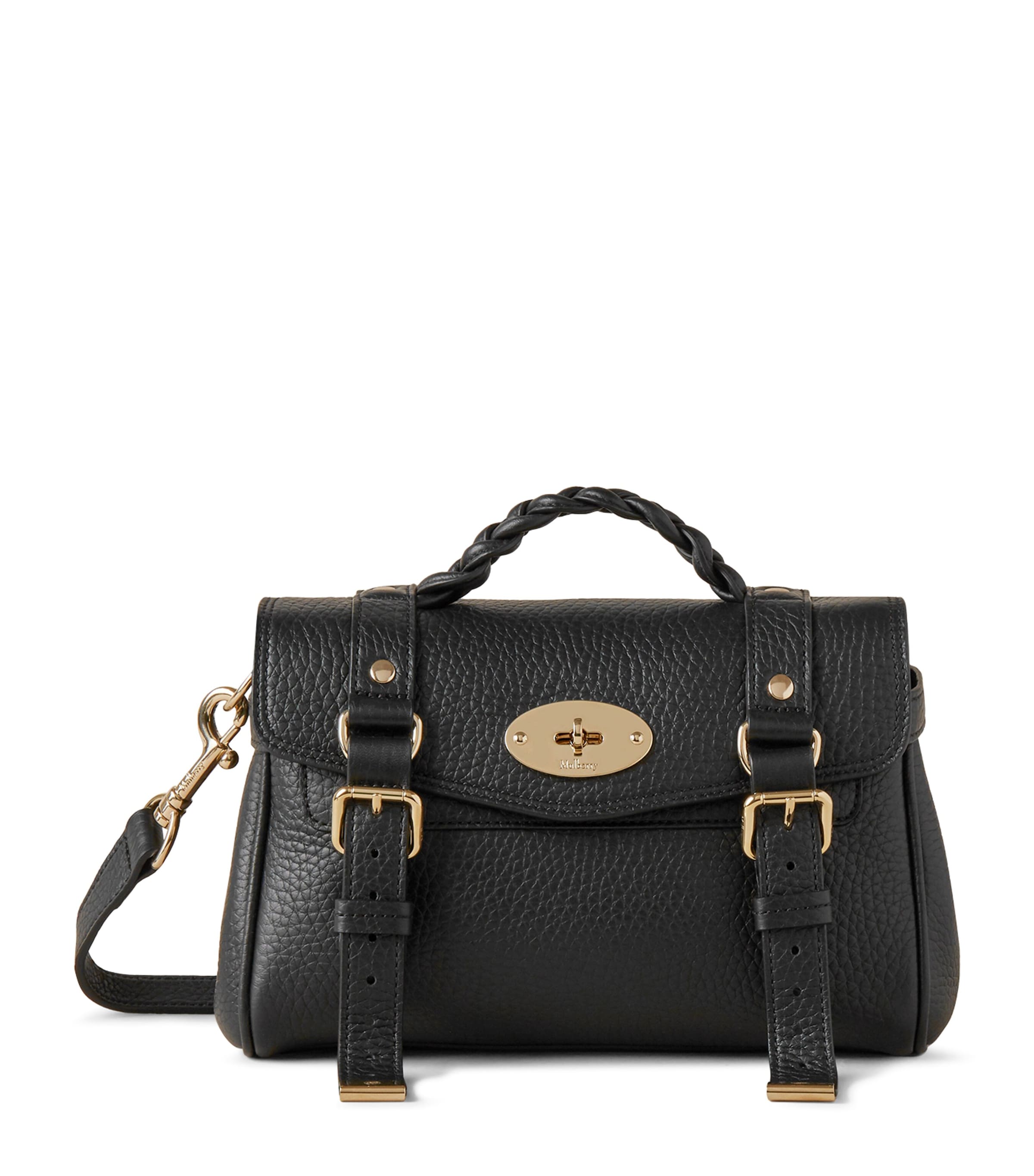 Mulberry Mini Leather Alexa Cross-body Bag In Black