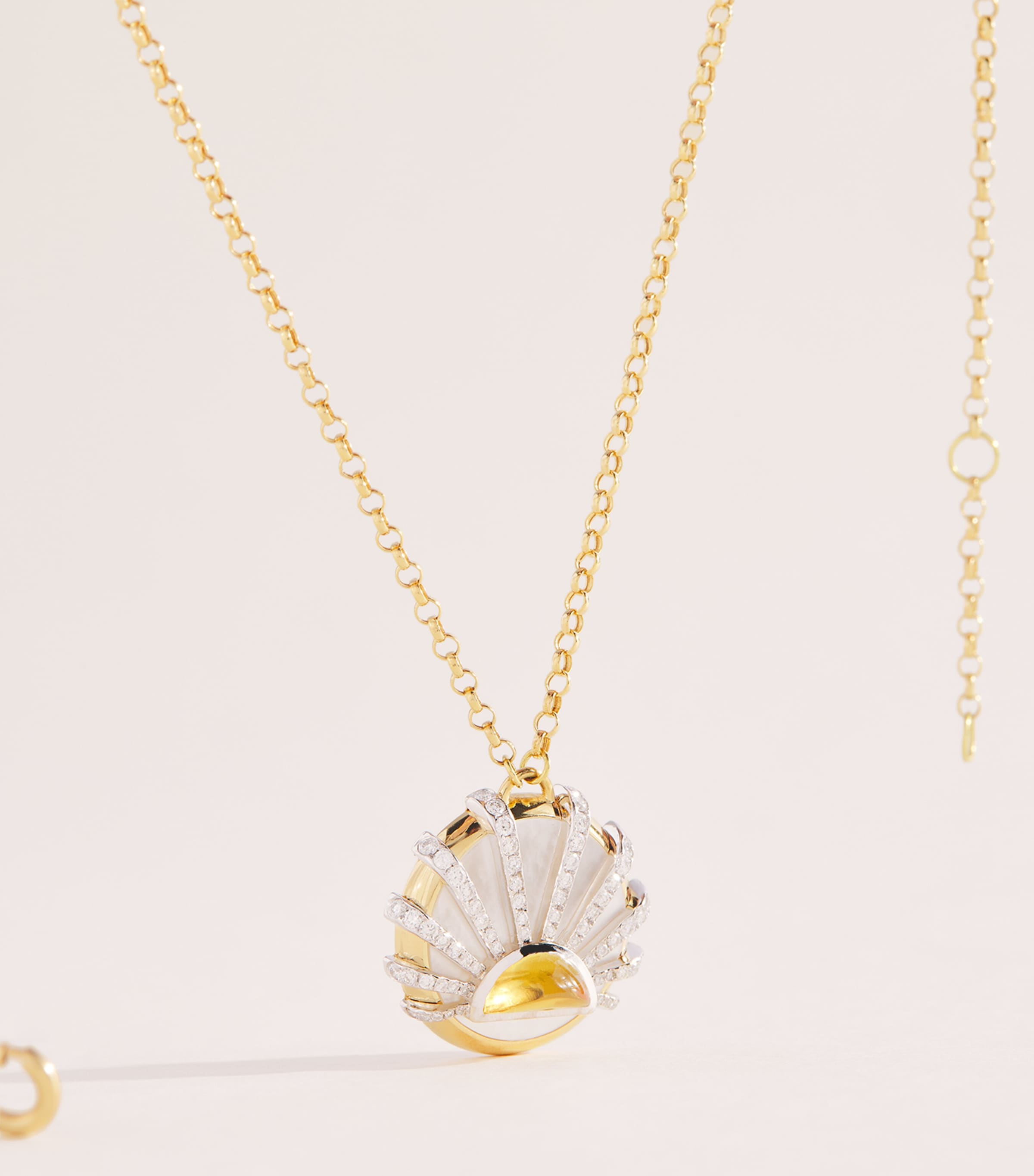 L'ATELIER NAWBAR Yellow Gold and Diamond Lot N*93 Sun Dawn Necklace Yellow Gold Image 5