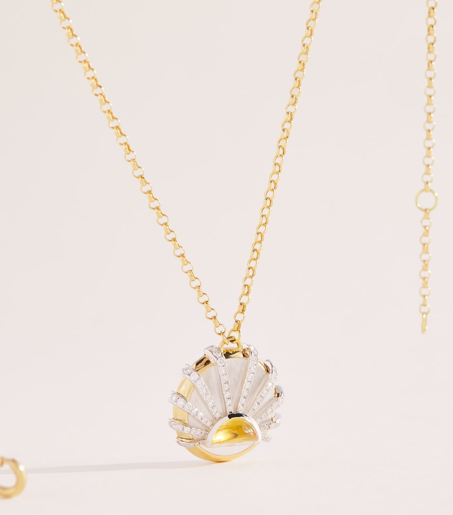 L'ATELIER NAWBAR Yellow Gold and Diamond Lot N*93 Sun Dawn Necklace Yellow Gold Image 5