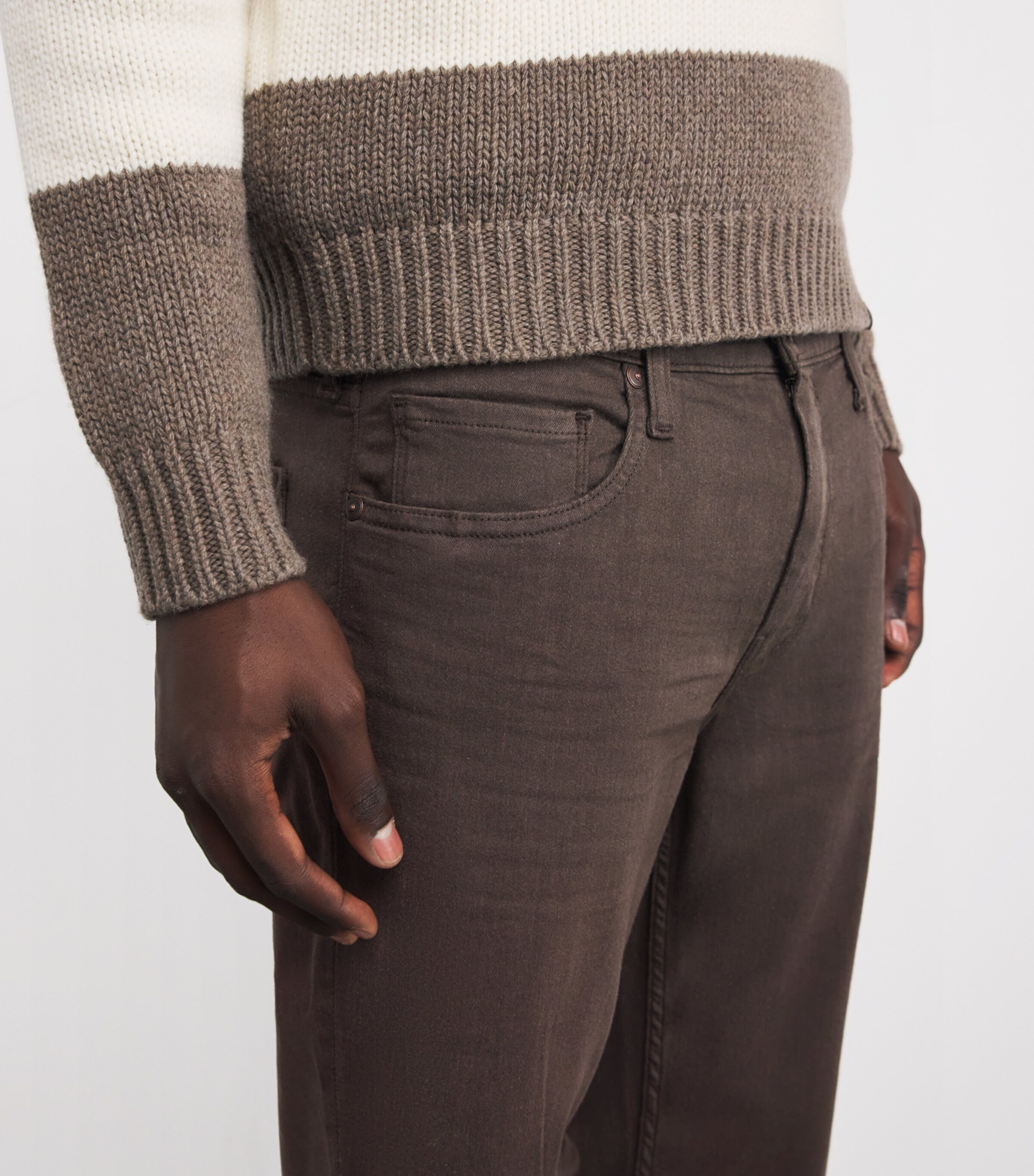 PAIGE Brown Federal Slim-Straight Jeans | Harrods HK