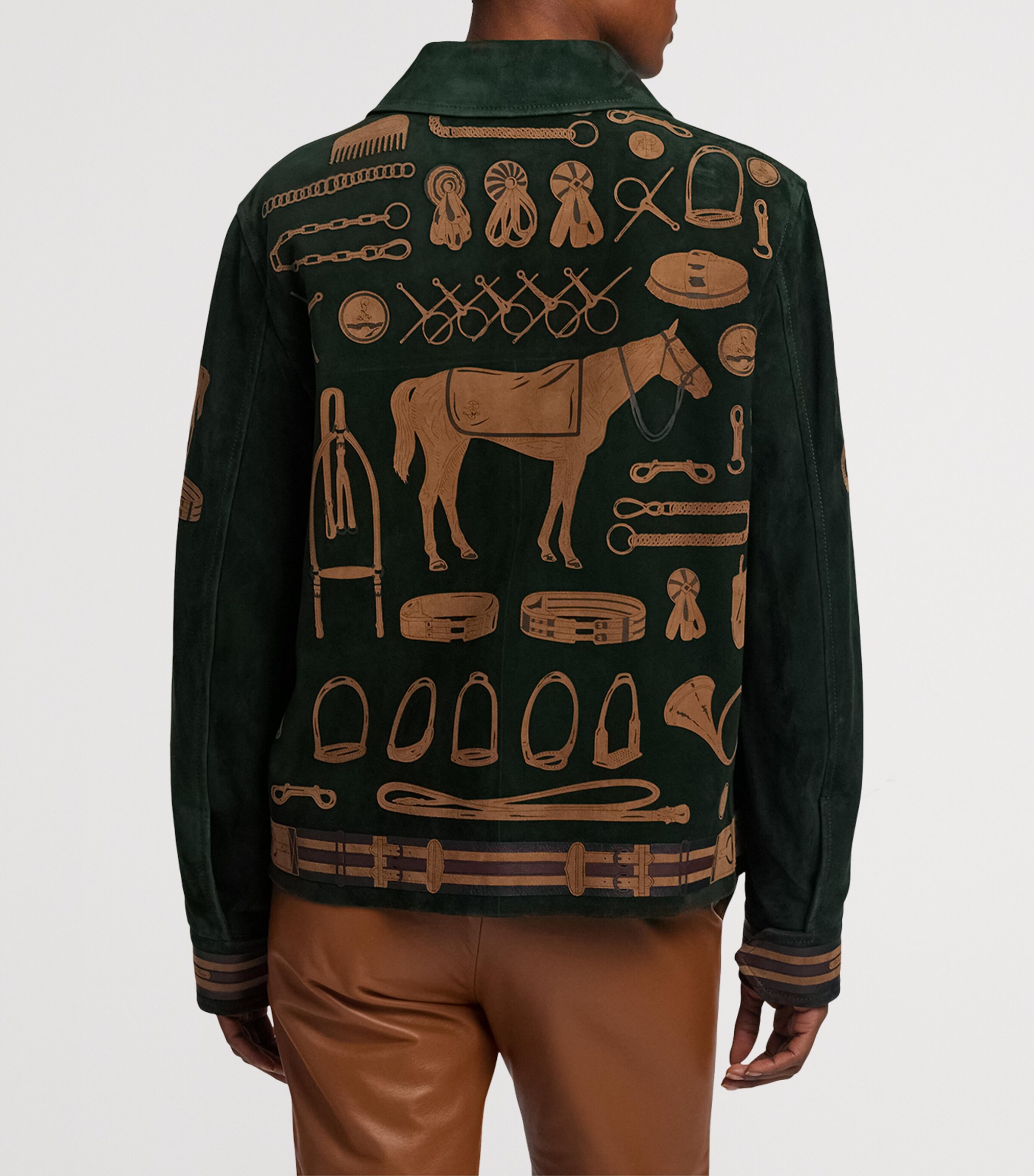 Lamb Suede Work Jacket DARK RACING GREEN Image 10