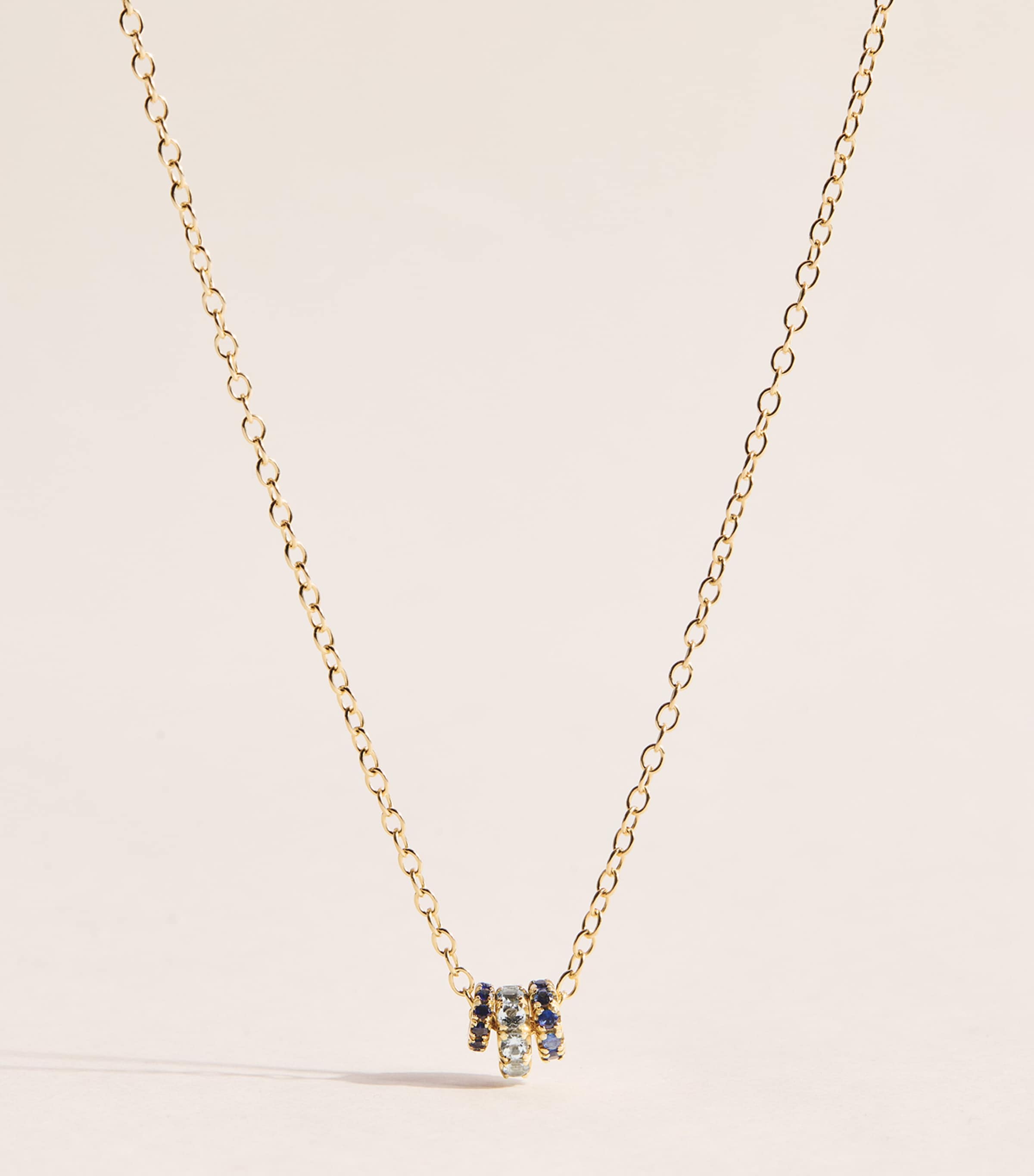 Spinelli Kilcollin Yellow Gold, Sapphire and Aquamarine Vesta Necklace Yellow Gold Image 1