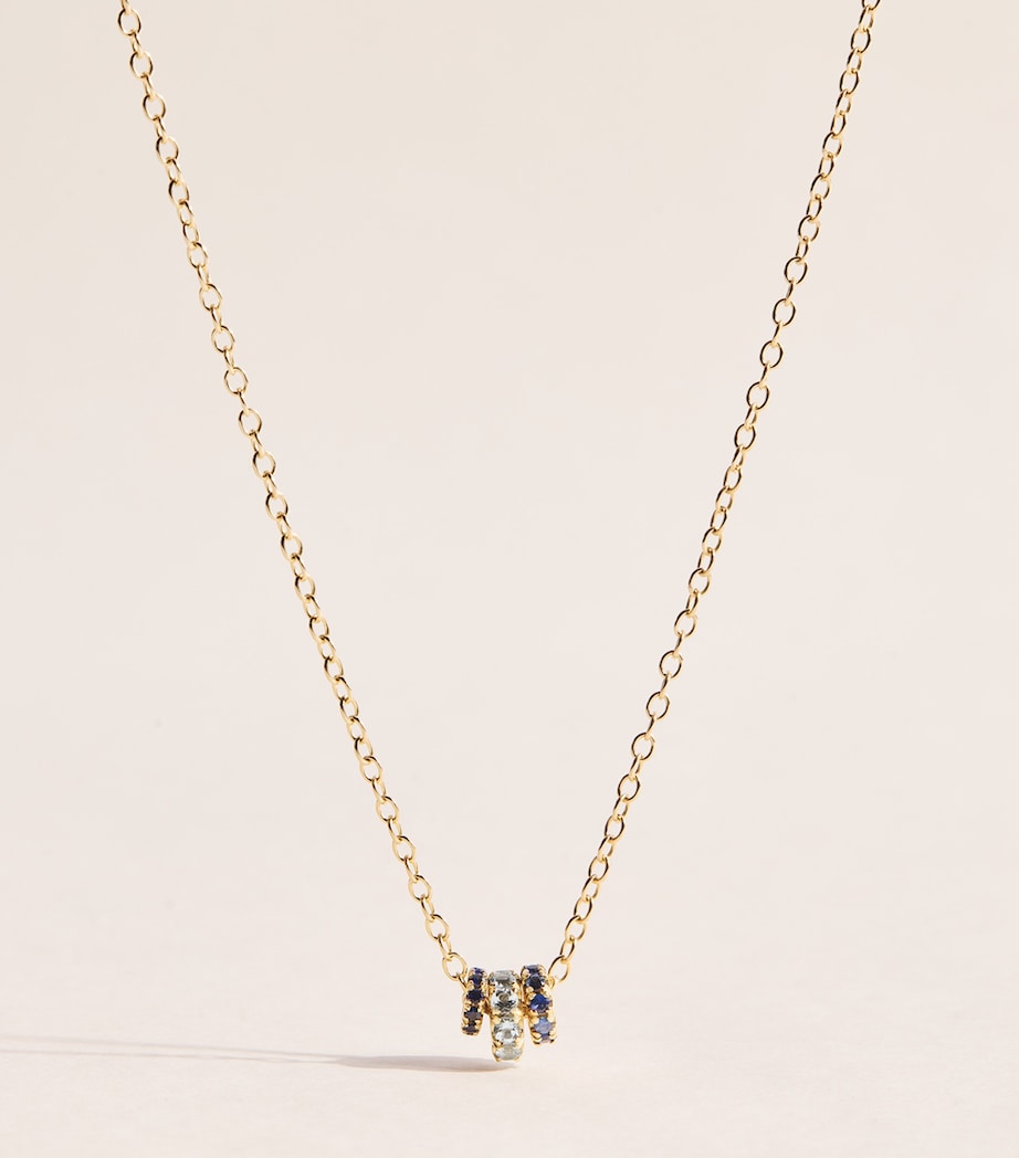 Spinelli Kilcollin Yellow Gold, Sapphire and Aquamarine Vesta Necklace Yellow Gold Image 1