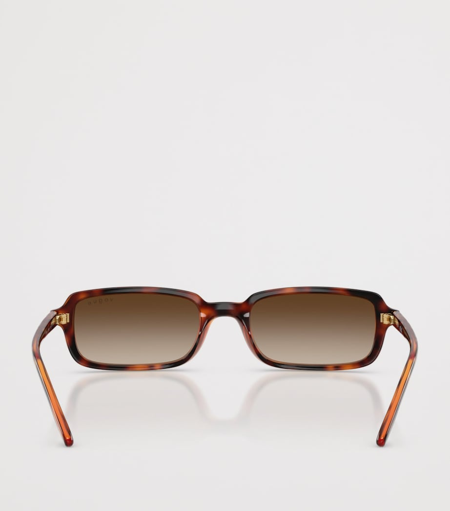 Tortoiseshell Rectangular Sunglasses W65613 Image 4