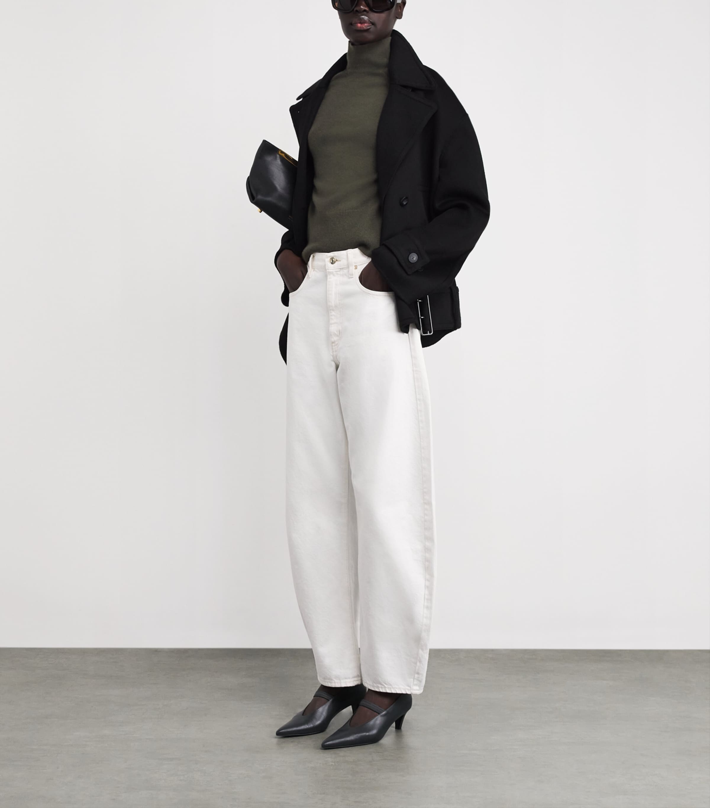 Cashmere Oxna High-Neck Sweater PALM LEAF Image 2