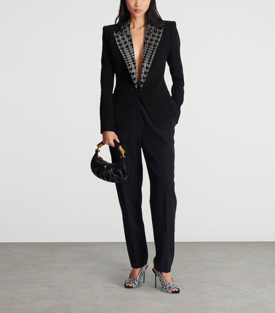 Embellished Tweed Jacket EAW NOIR/CRISTAL Image 3