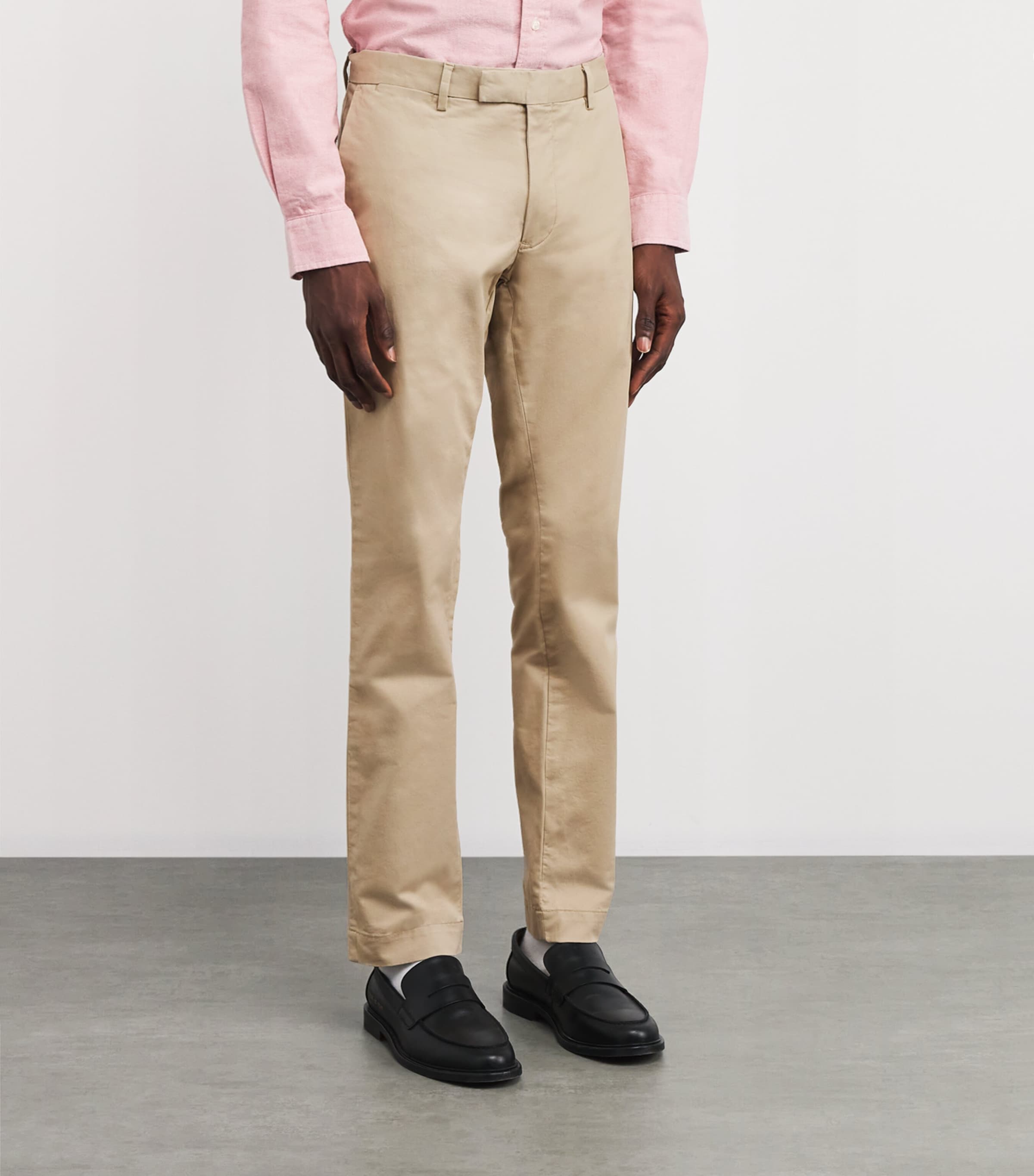 Polo Ralph Lauren Mens Stretch-Cotton Slim Chinos Classic Khaki Image 3