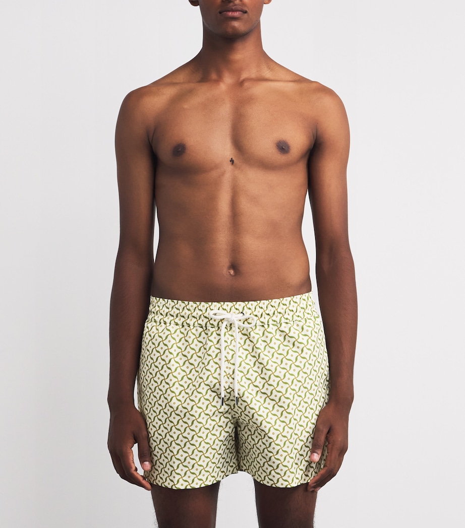 Lotus-Print Rio Swim Shorts 881 IVO PARAKEET GRN Image 3