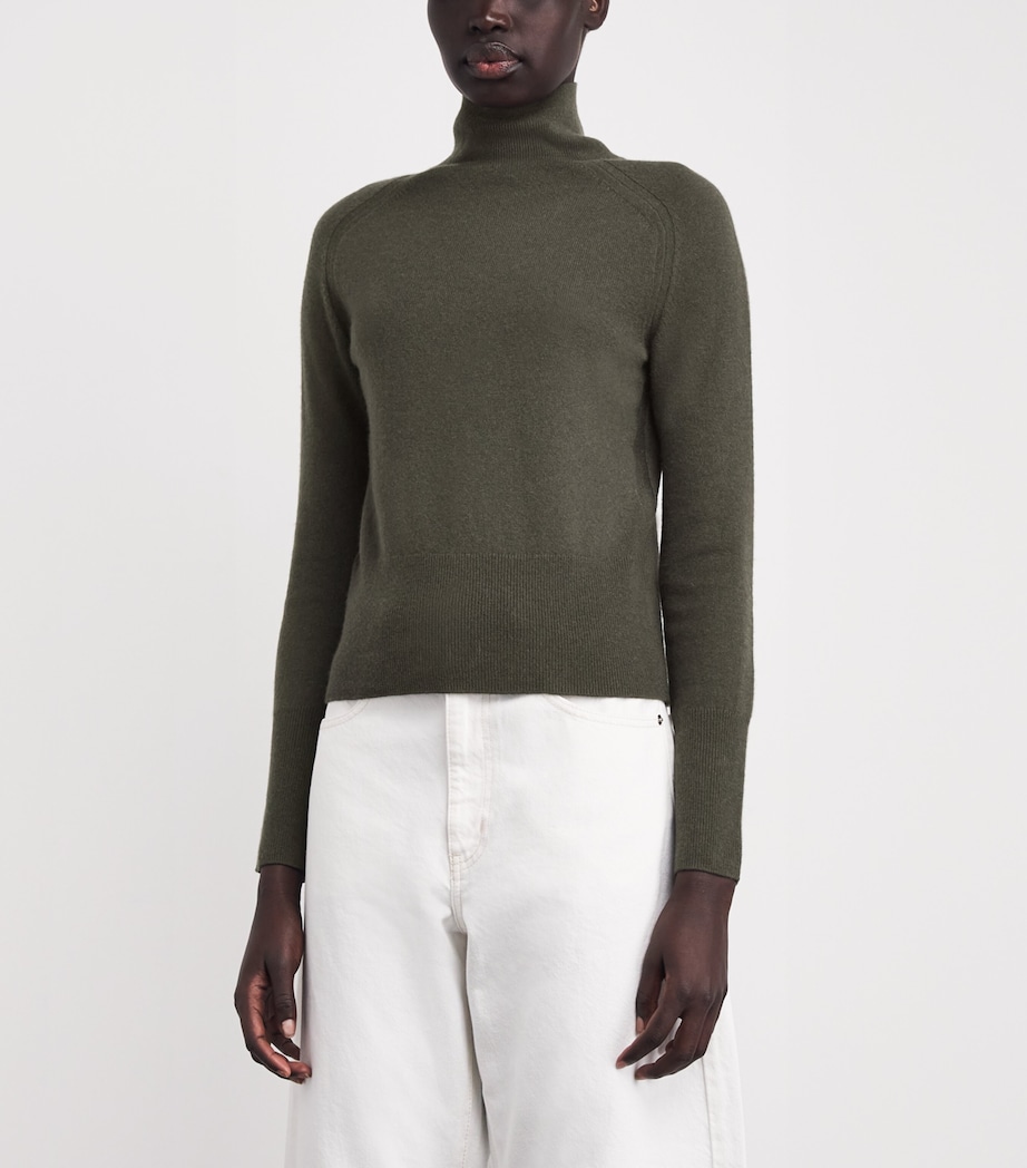 Cashmere Oxna High-Neck Sweater PALM LEAF Image 3
