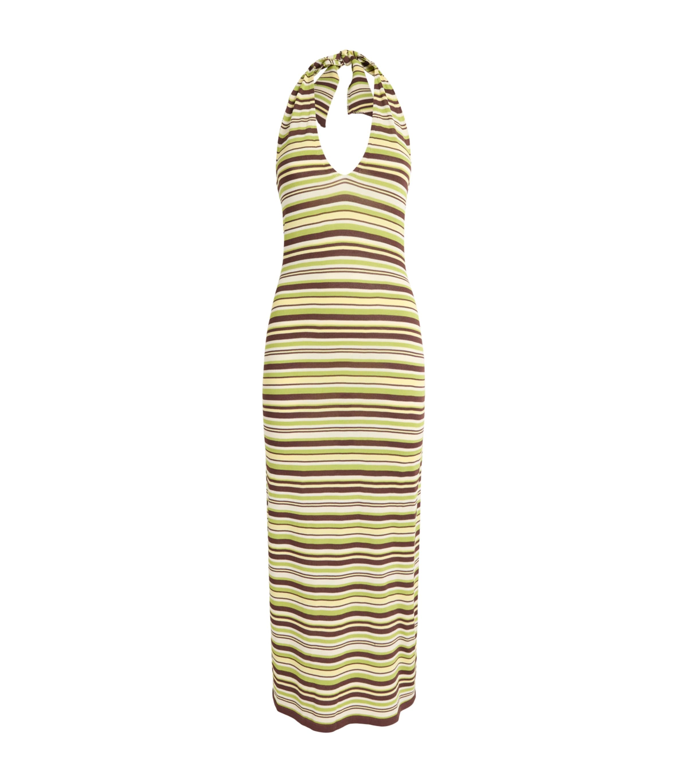 AWAY THAT DAY Knitted Cape Town Maxi Dress Stripe
