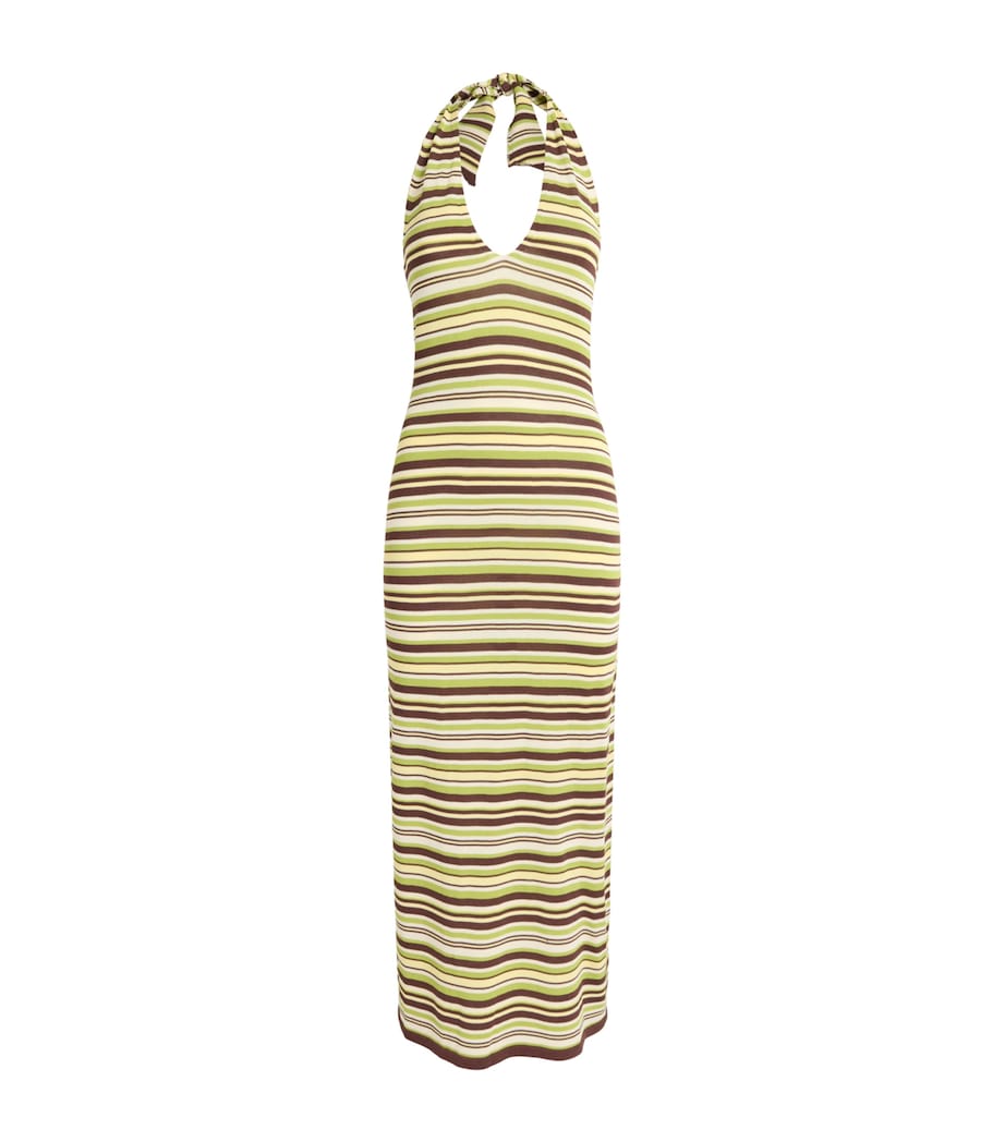 AWAY THAT DAY Womens Knitted Cape Town Maxi Dress Stripe Image 1
