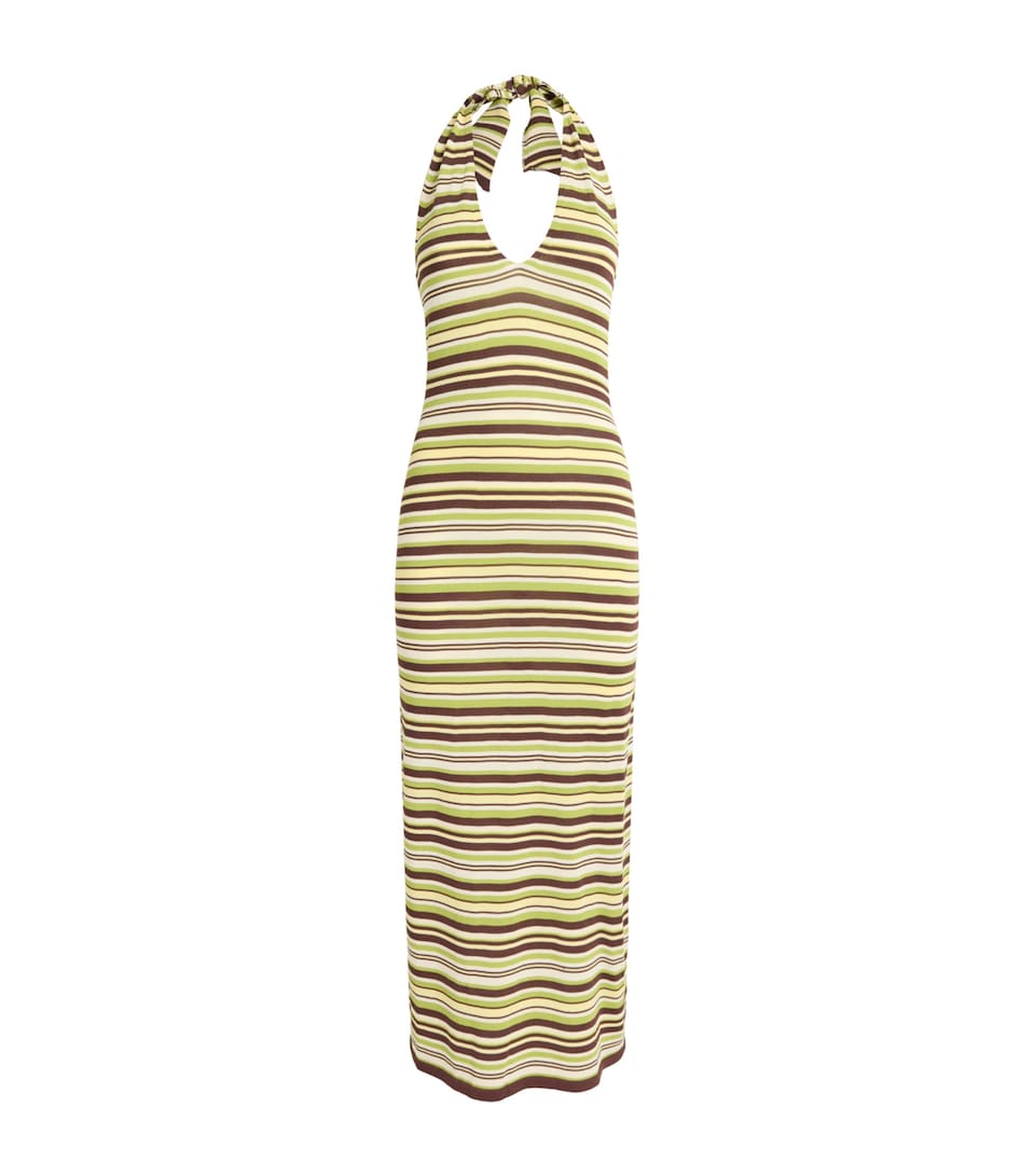 AWAY THAT DAY Knitted Cape Town Maxi Dress Stripe