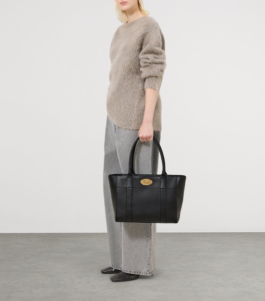 Leather Bayswater 9 to 5 Tote Bag BLACK Image 6