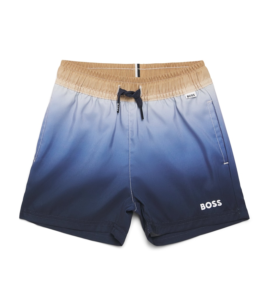 BOSS Kidswear Ombré Swim Shorts (6-36 Months) Blue Image 1
