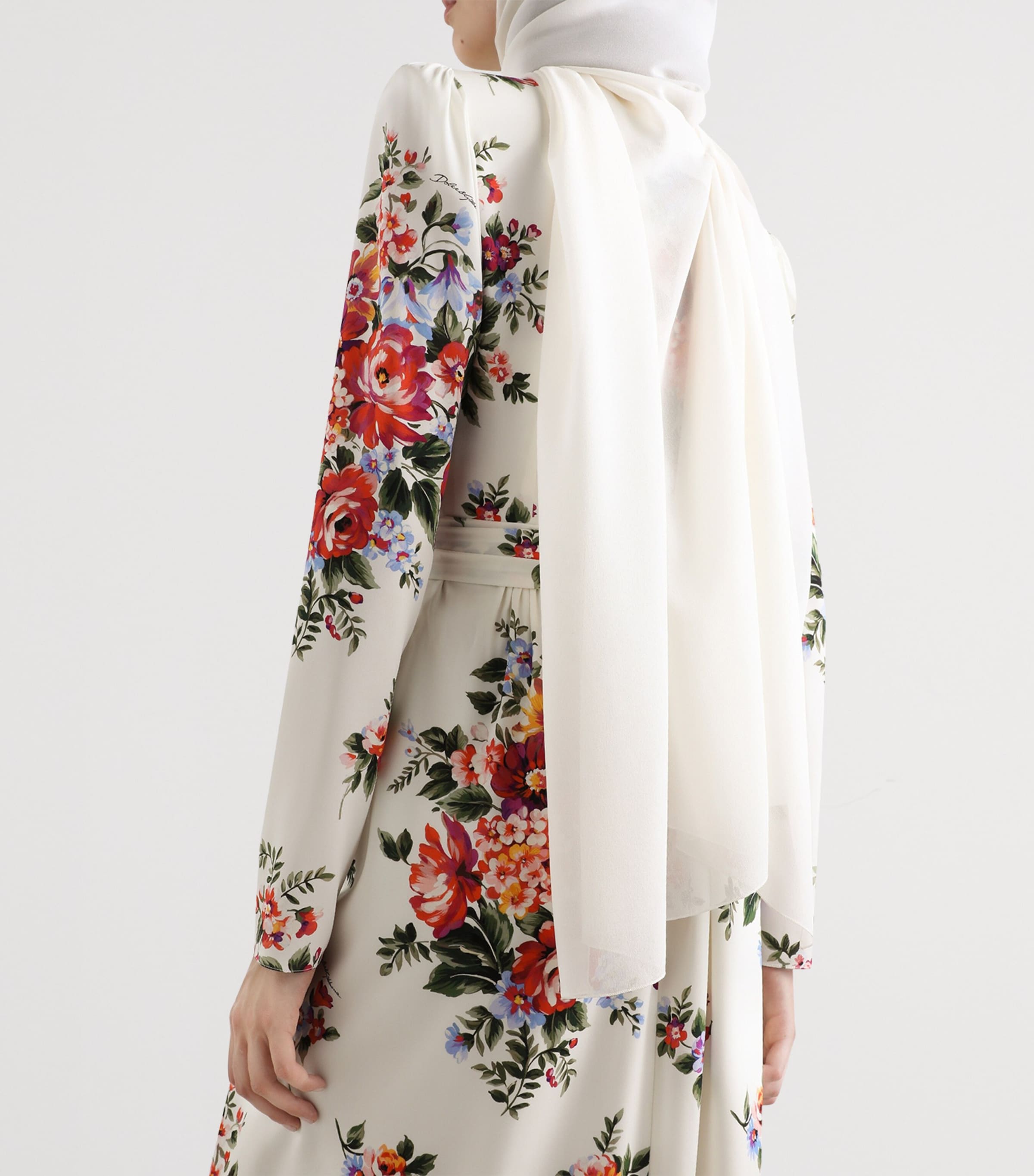 Dolce&Gabbana Womens Silk Floral Maxi Dress Mazz Image 5