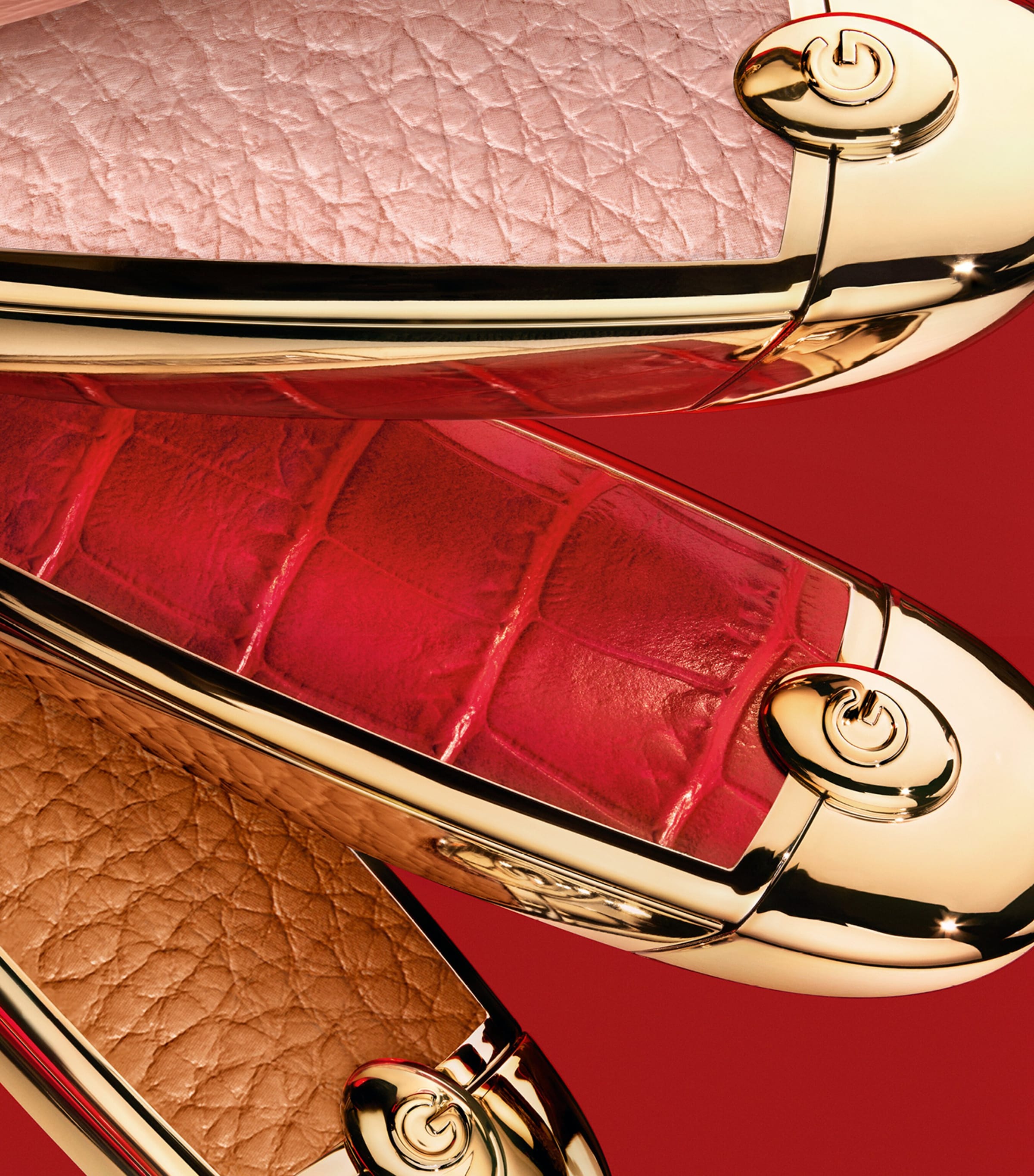 Croc-Embossed Rouge G Lipstick Case LE CROCO Image 4