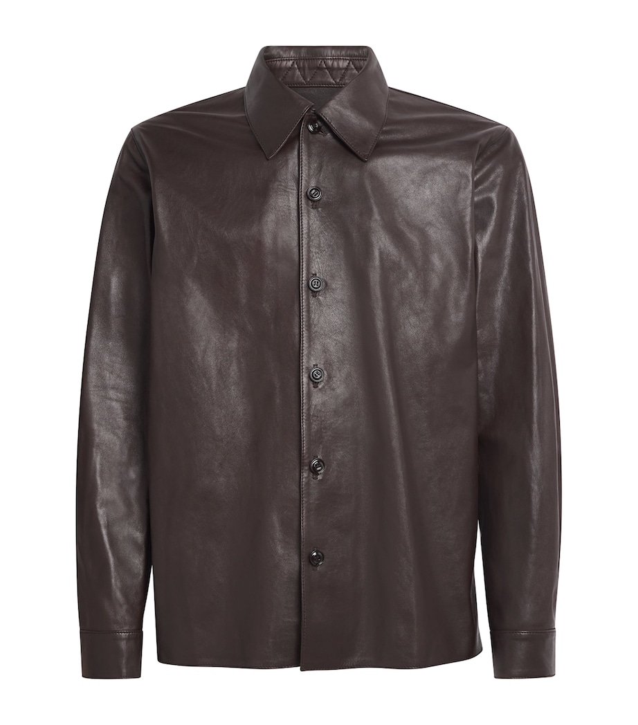 Calfskin Welding Shirt UMBER BROWN Image 1
