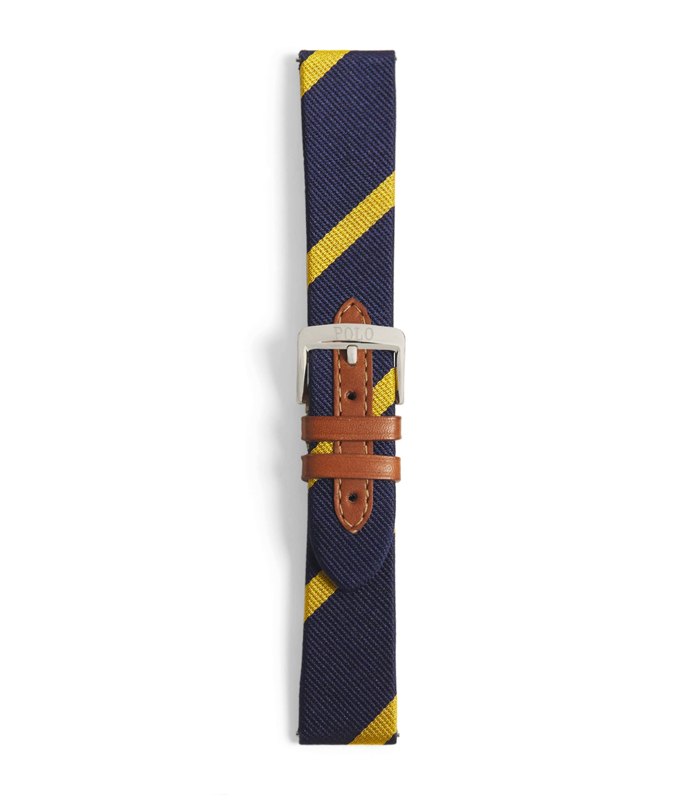 Polo Ralph Lauren Silk Stripe Watch Strap N/green Stripe Image 1