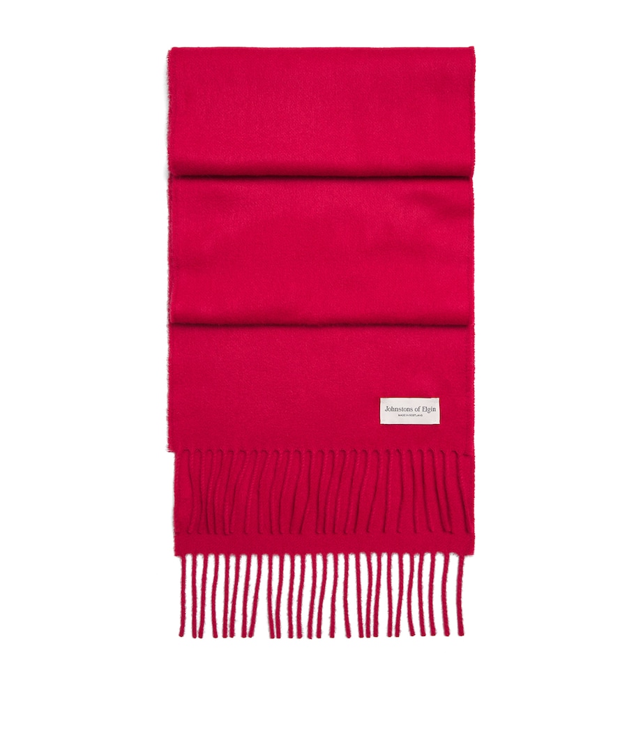 Johnstons Of Elgin Natural Cashmere Scarf Claret Image 1