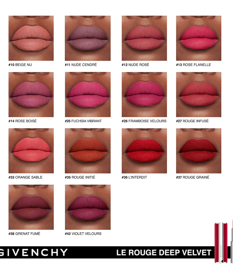 Givenchy Le Rouge Deep Velvet Lipstick L'interdit Image 5