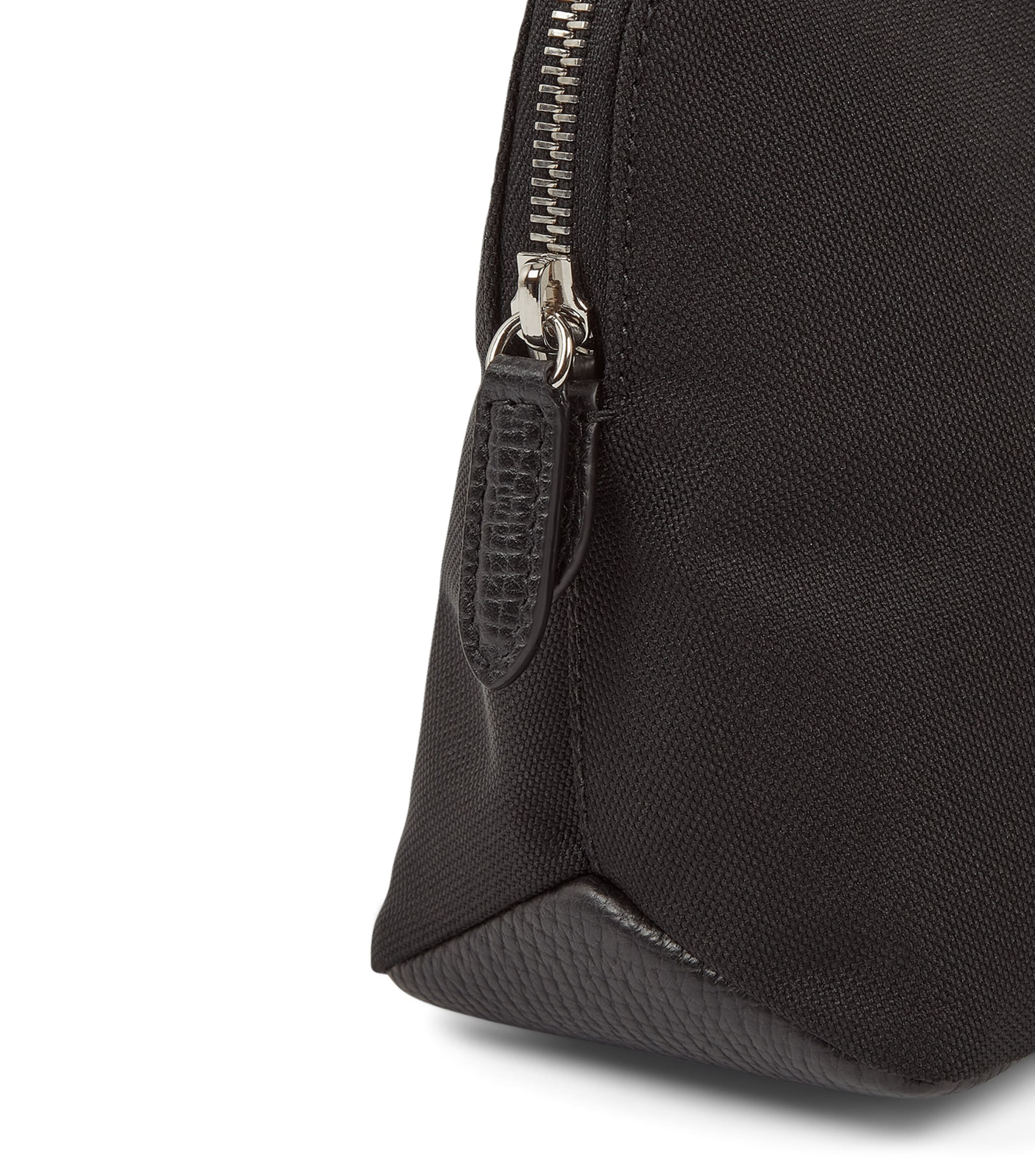 Smythson Canvas Wash Bag Black Image 5