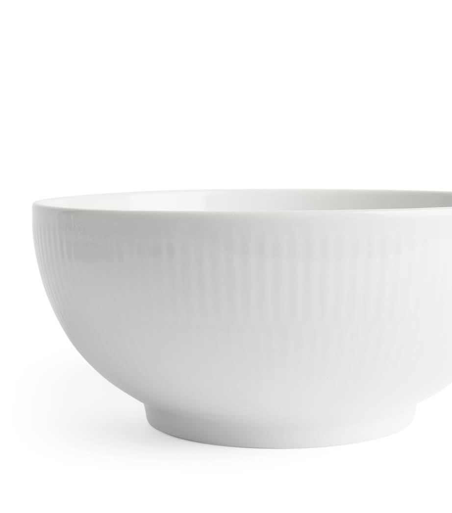White Fluted Bowl (24cm) WHITE Image 4