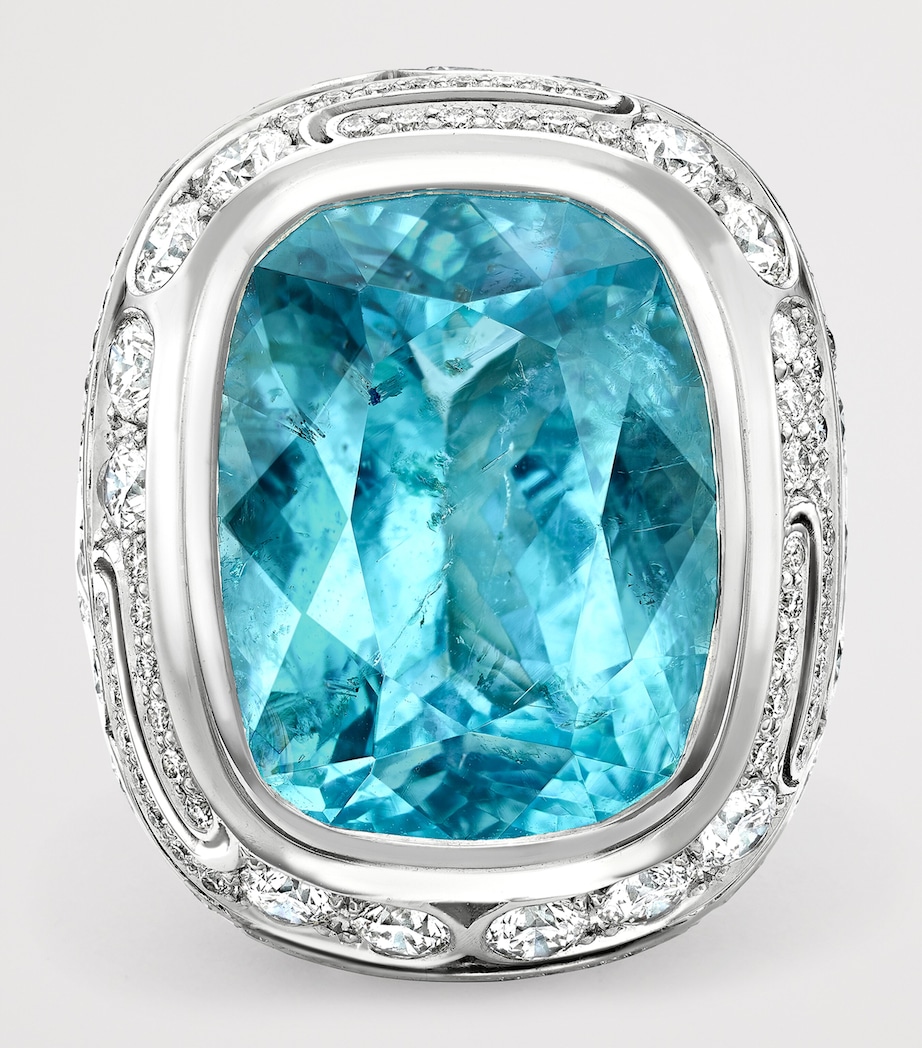 Boodles Platinum, Diamond and Paraiba Play of Light Ring Platinum Image 2