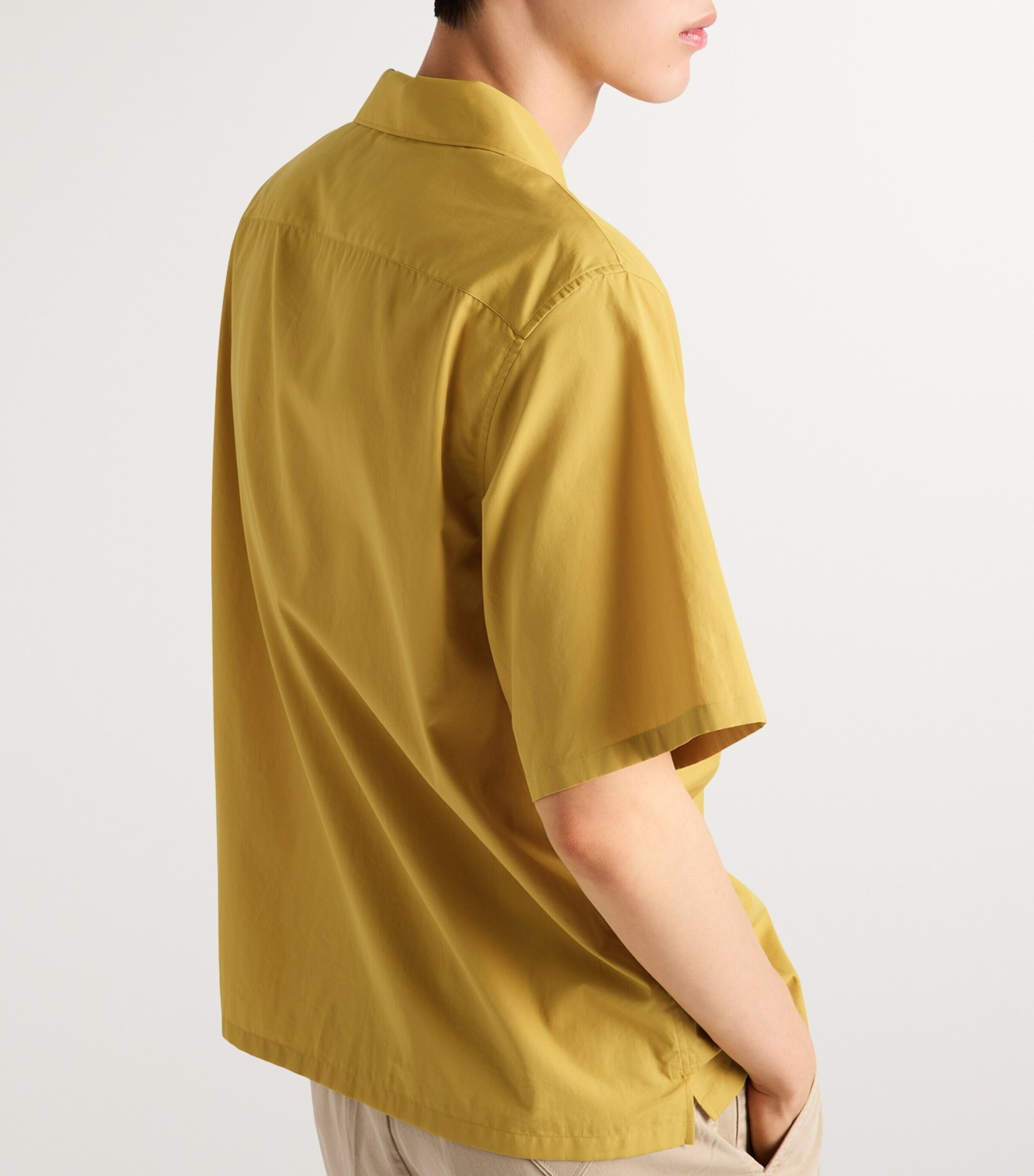 Prada Mens Cotton Logo Bowling Shirt Image 4