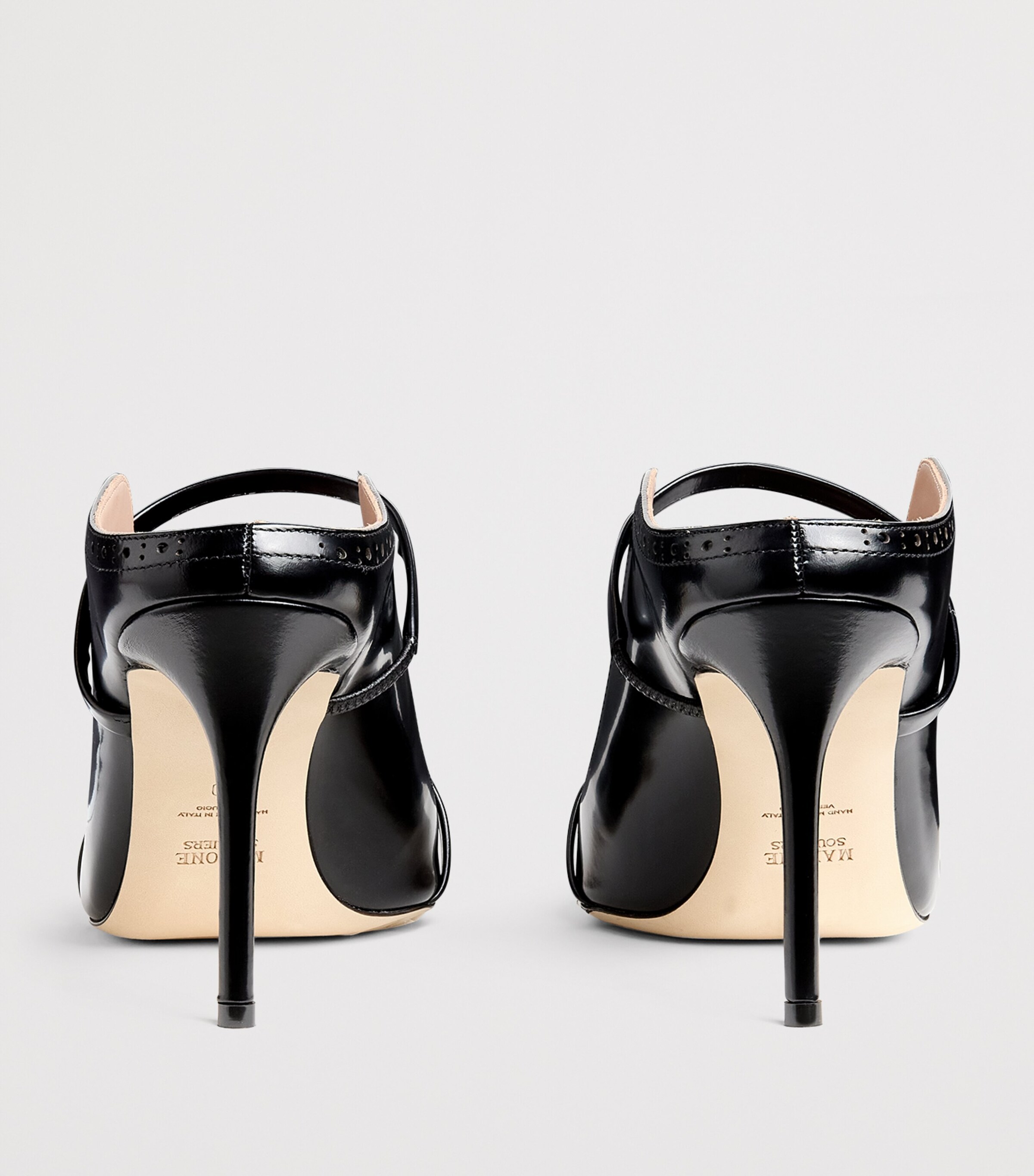 Leather Maureen Mules 85 BLACK Image 4