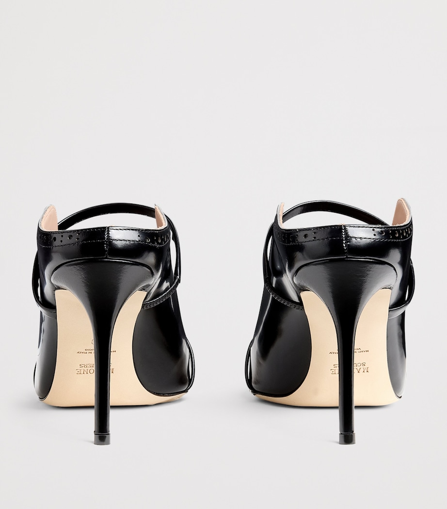 Leather Maureen Mules 85 BLACK Image 4