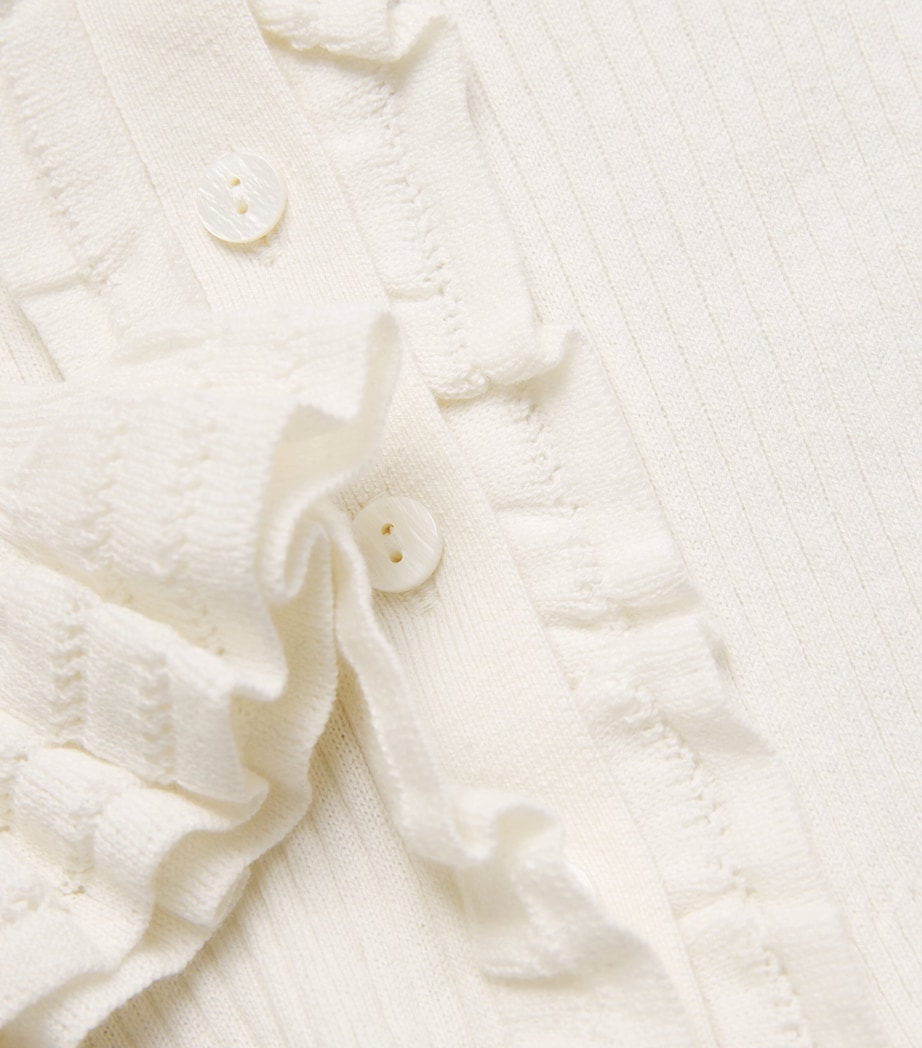 Organic Cotton-Blend Demetra Cardigan ANTIQUE WHITE Image 5