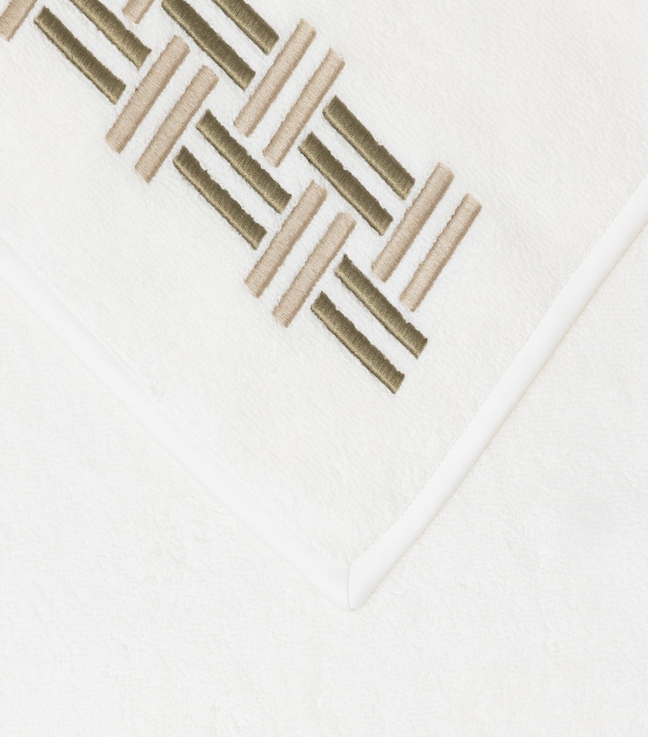 Basket Weave Hand Towel (60cm x 110cm) 6E37 - TRANQUIL GREE Image 5