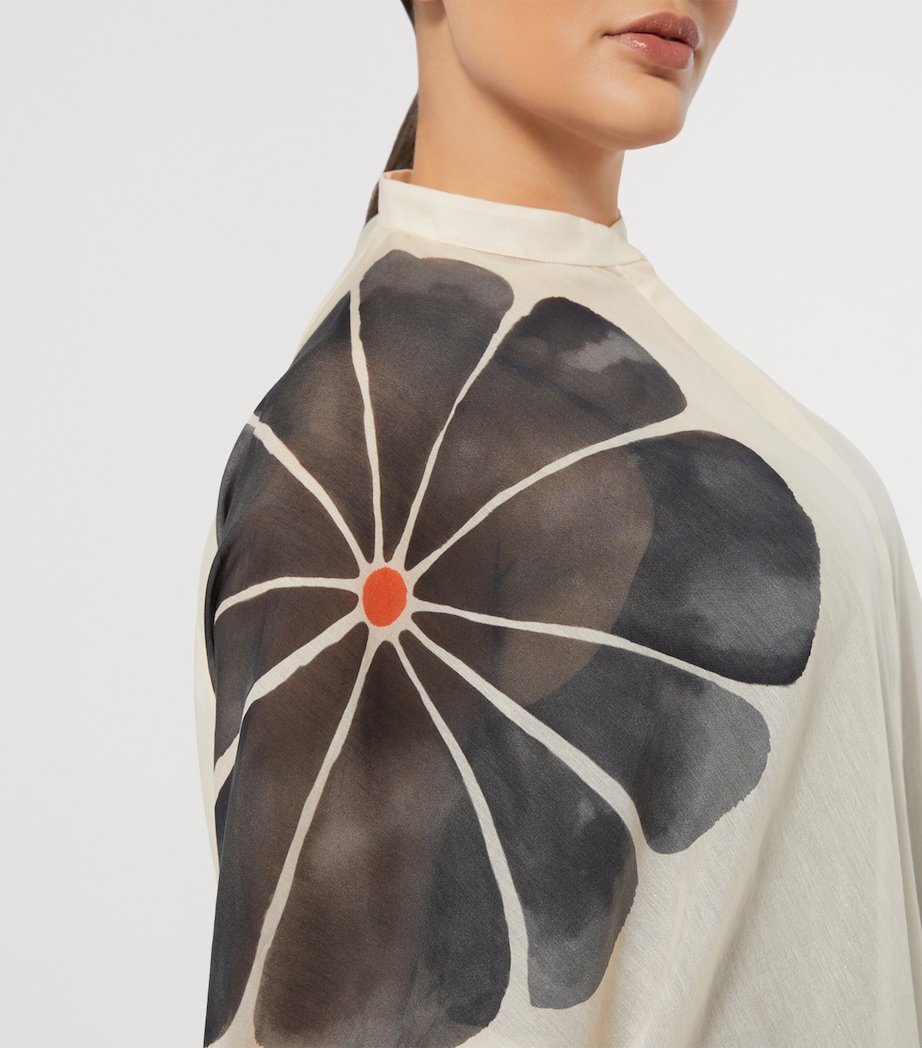 x Maccapani Cotton-Silk Daisy Blouse FLESH Image 5