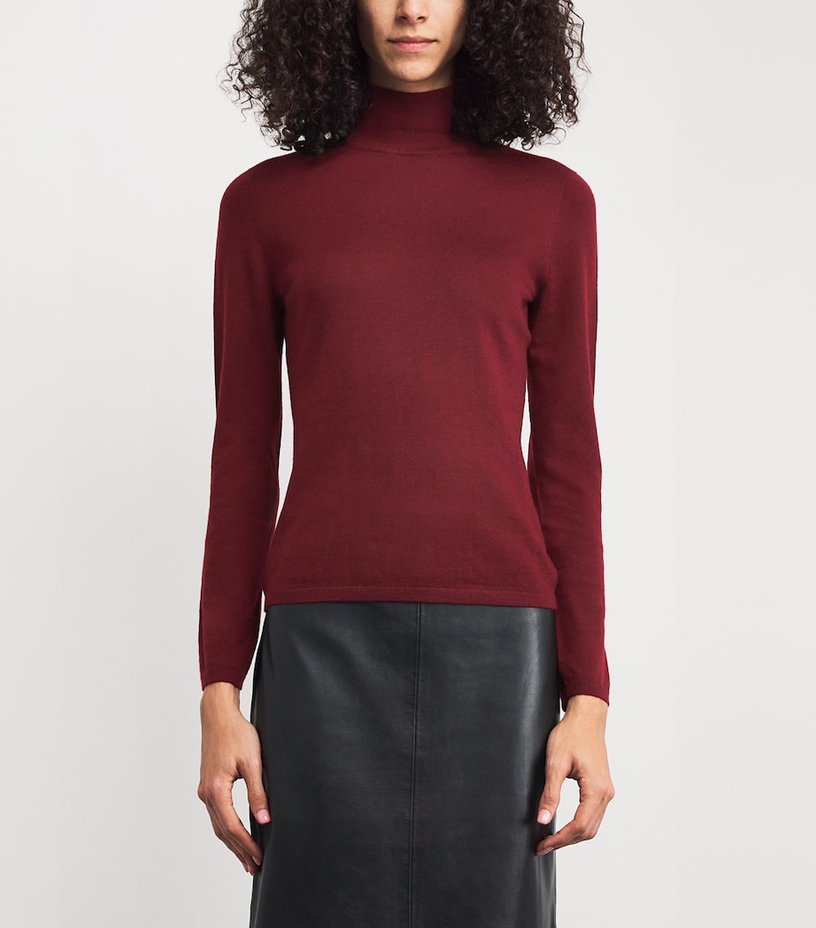 Cashmere Rollneck Sweater RASPBERRY Image 3