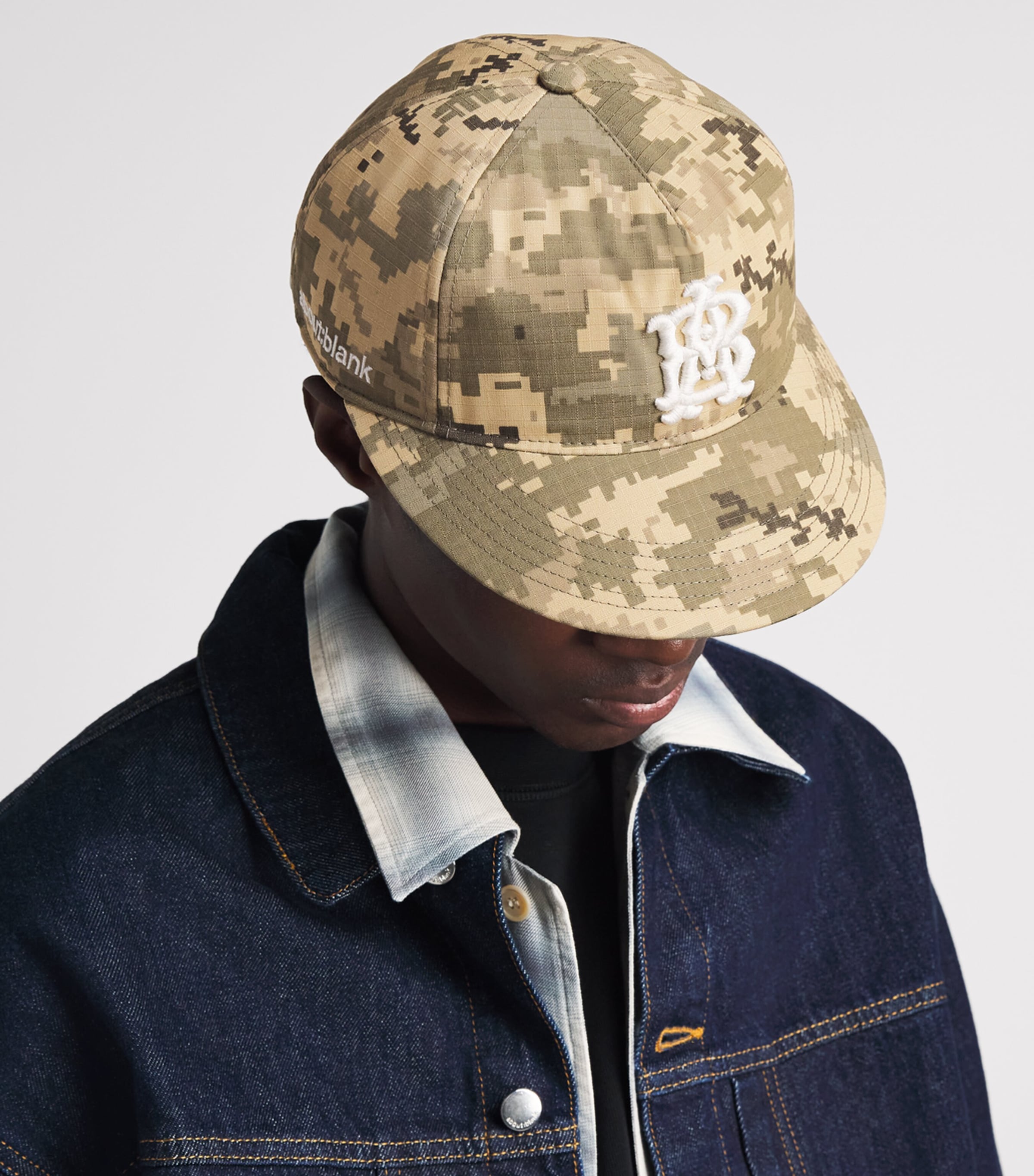 about:blank Pixelated Camouflage Monogram Cap Camo Image 2