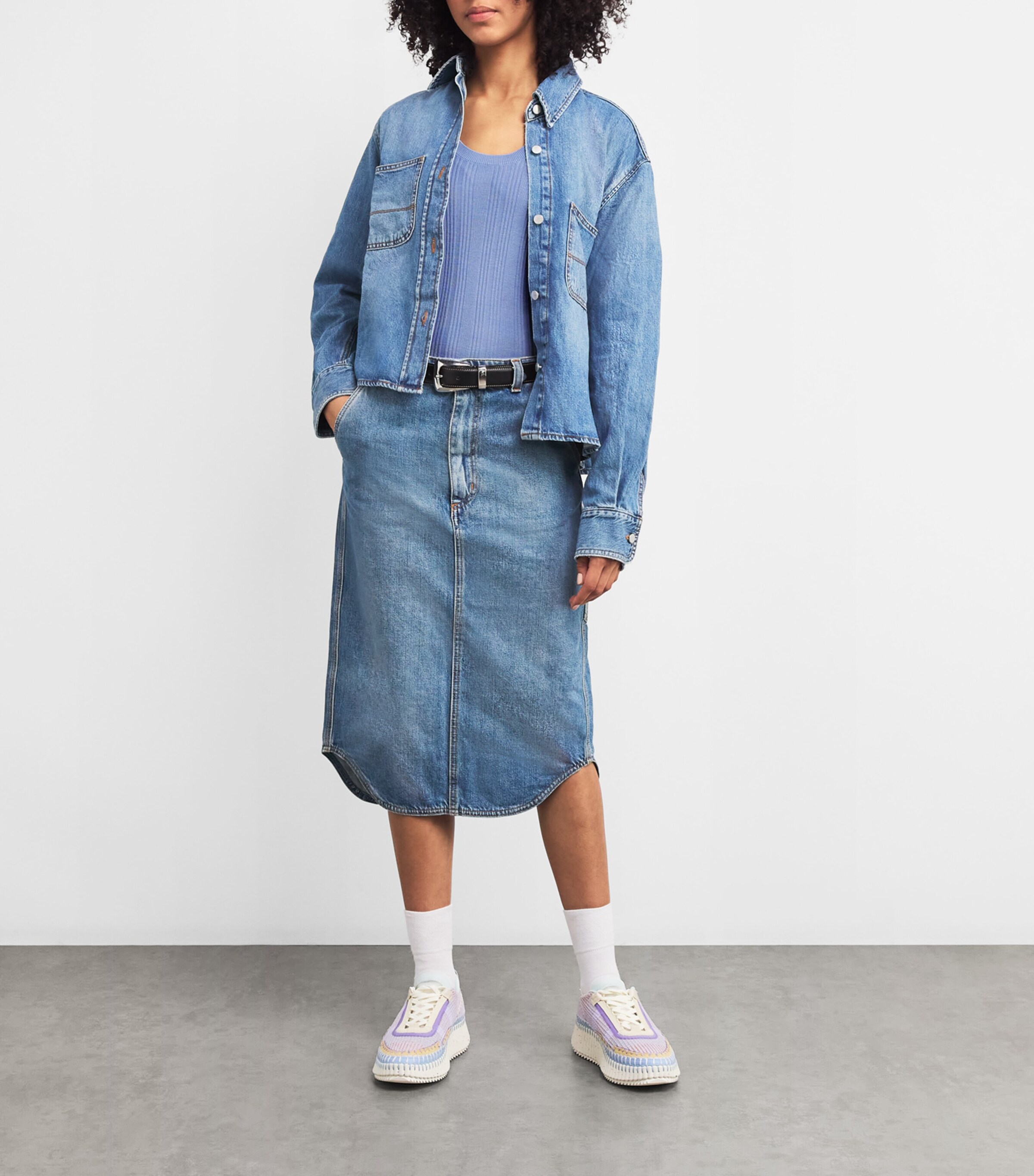 Ribbed Tank Top LIGHT BLUE Image 2