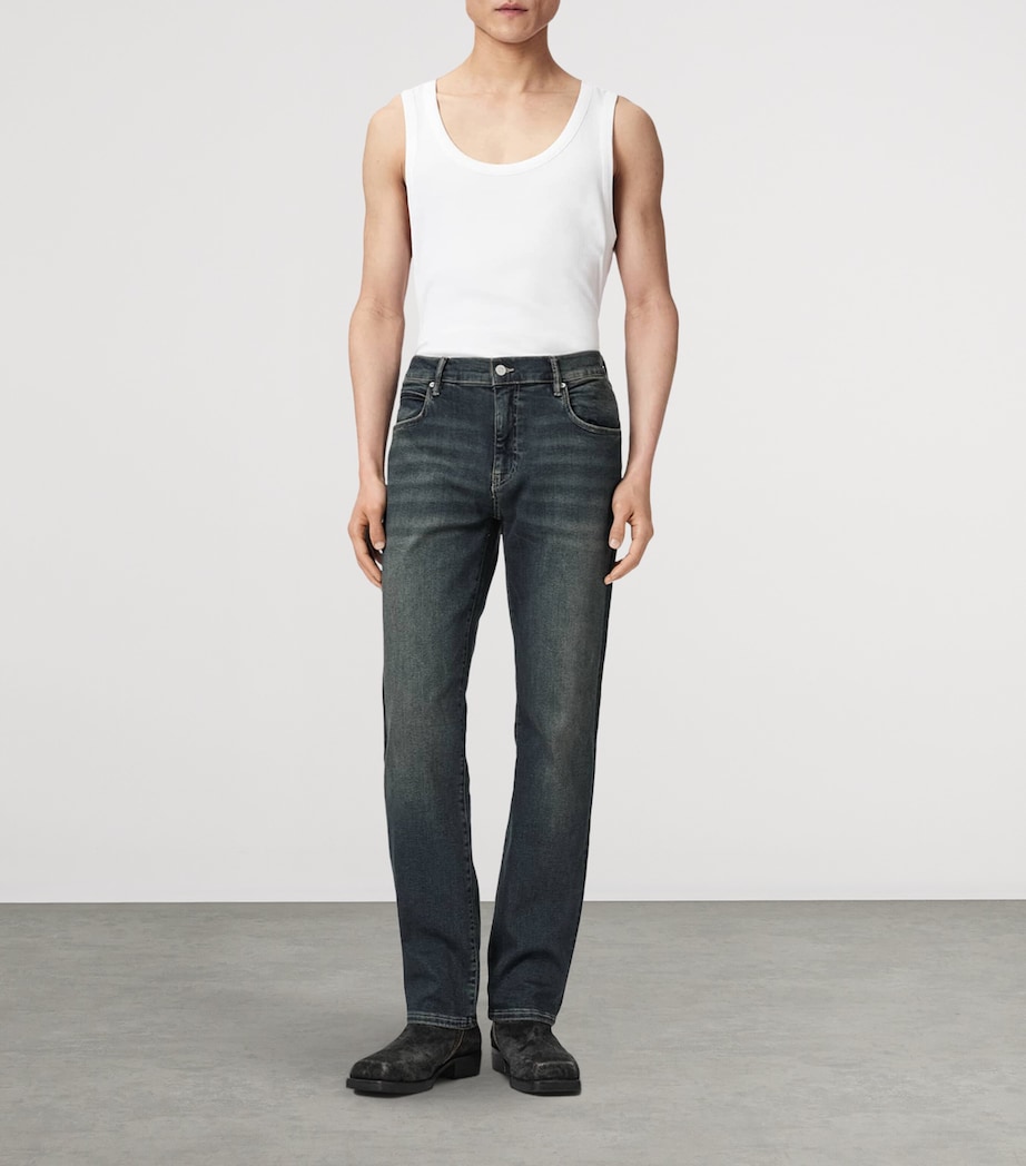 AllSaints Mens Sid Ultra Comfort Jeans Tinted Indigo Image 2