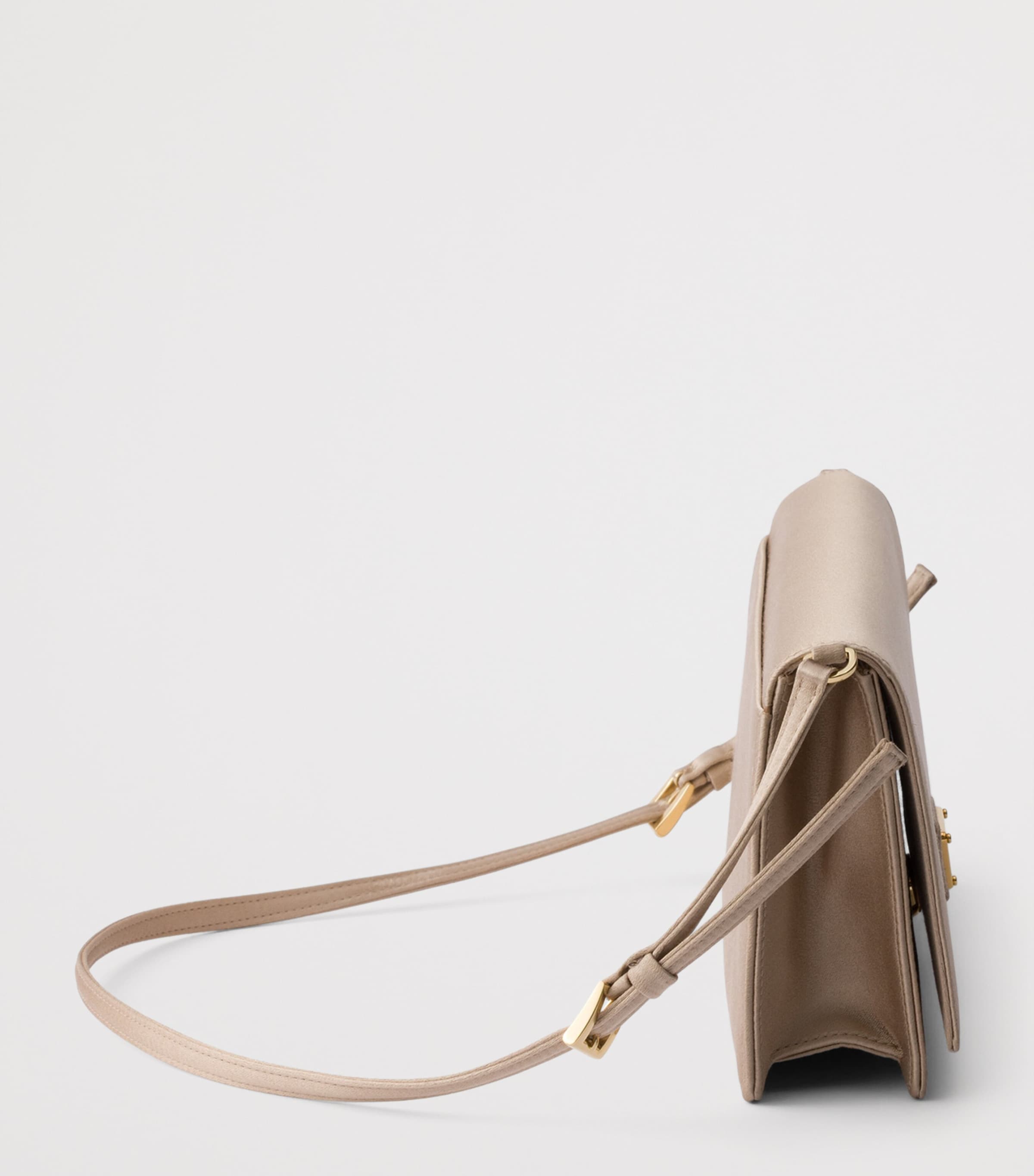 Prada Mini Satin Cross-Body Bag Powder Image 4