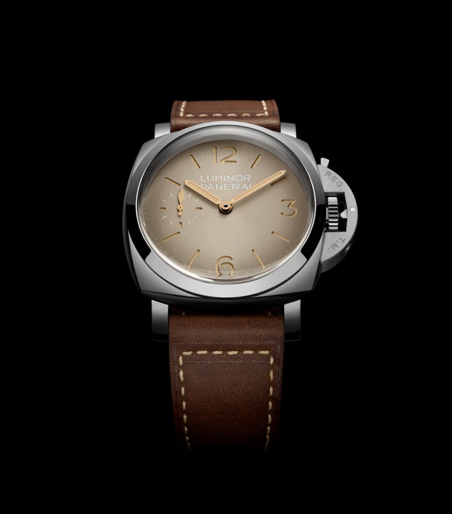 Panerai Stainless Steel Luminor Watch 47mm Beige Image 6