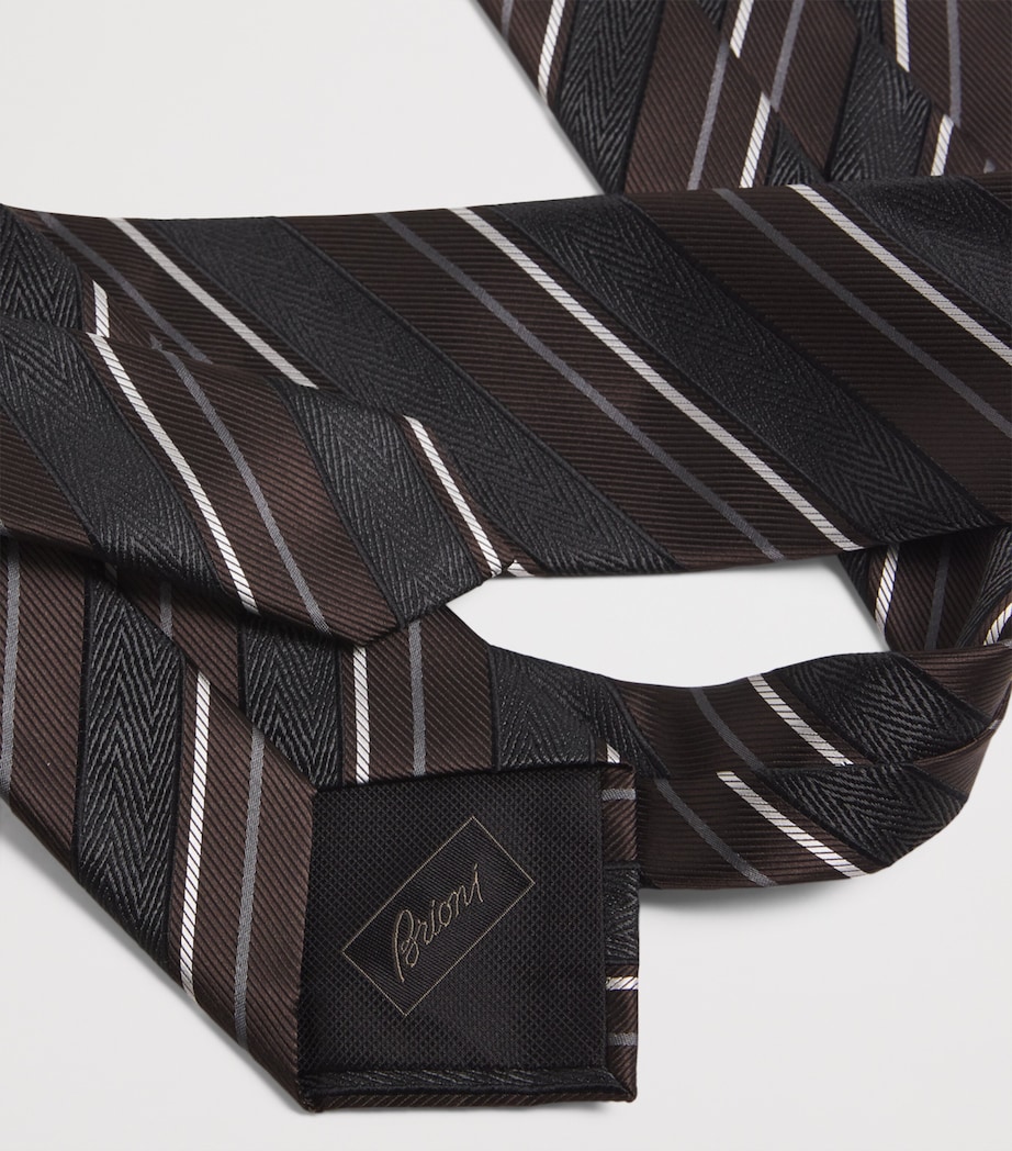 Silk-Cotton Stripe Tie 2011 Image 3